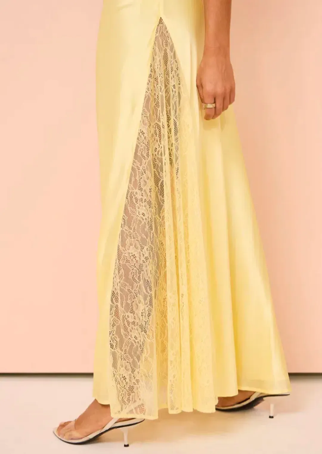 Hansen & Gretel Arie Lace Dress in Butter Size 8 for rent on The Volte - main image