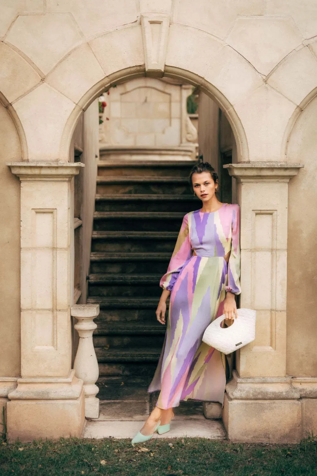 The Wolf Gang Marrakesh Cut Out Maxi Dress Multi Size AU 8 for rent on The Volte - main image