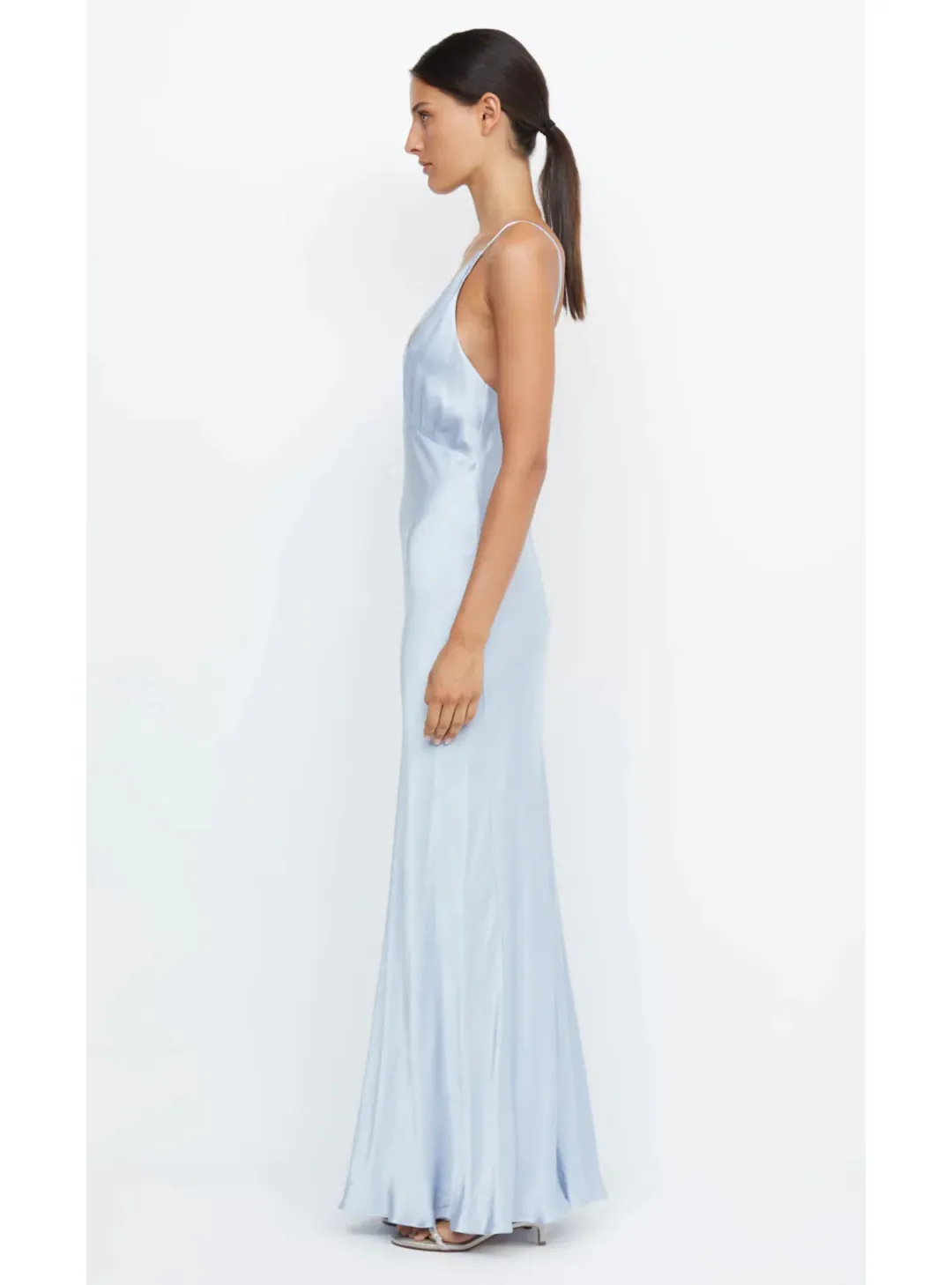 Bec & Bridge Moon Dance V Maxi Dress Dust Blue Size AU 6 for rent on The Volte - main image