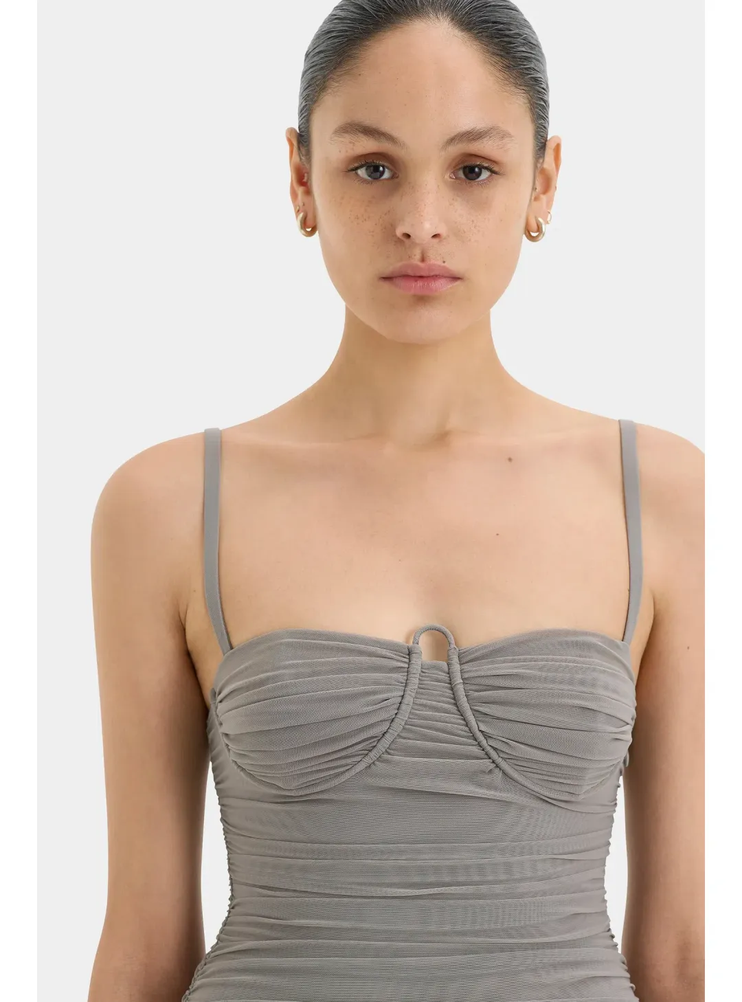 Sir the Label Jacques Gathered Midi Dress  Size 1 / AU 8 for rent on The Volte - main image