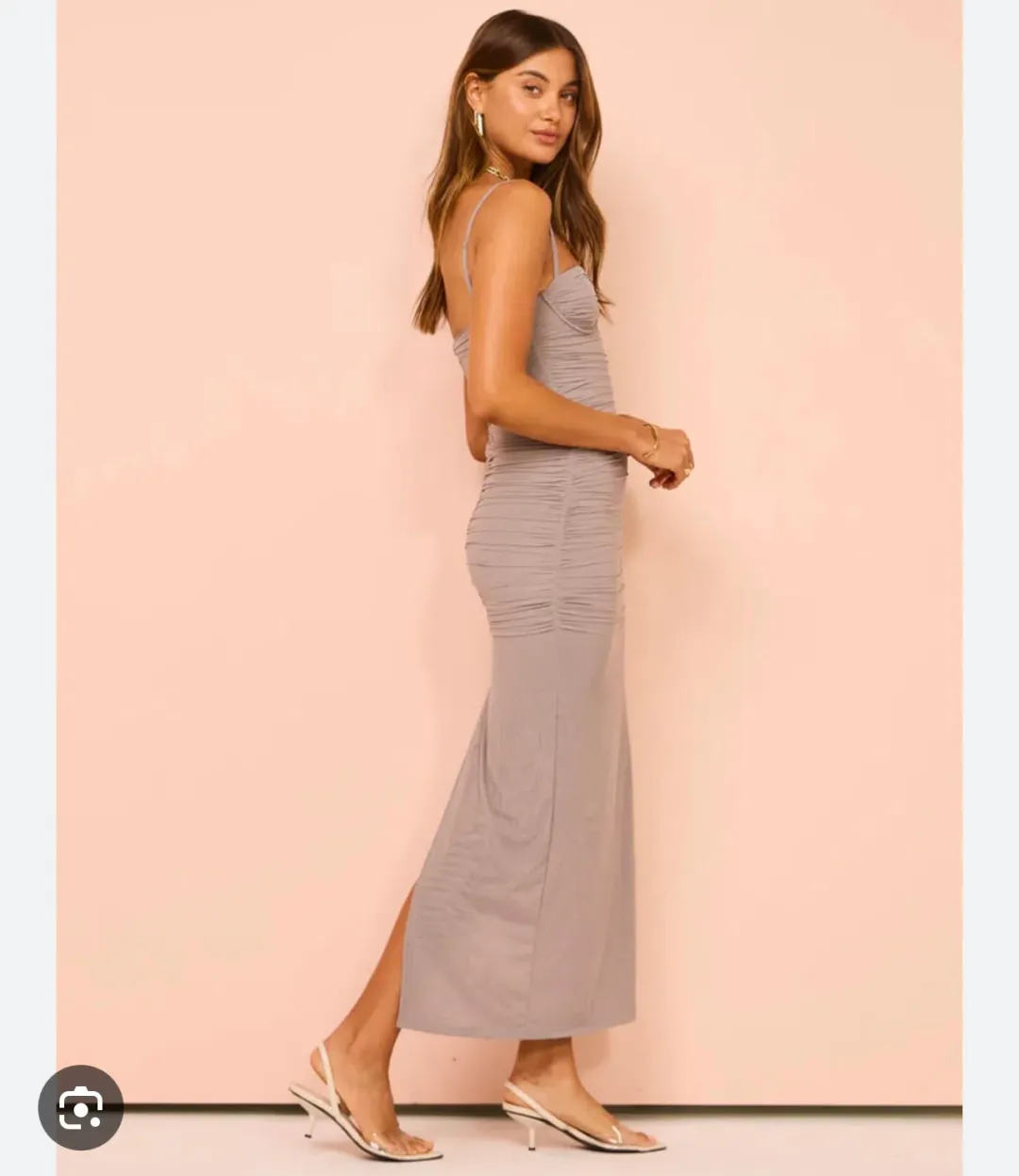 Sir the Label Jacques Gathered Midi Dress  Size 1 / AU 8 for rent on The Volte - main image