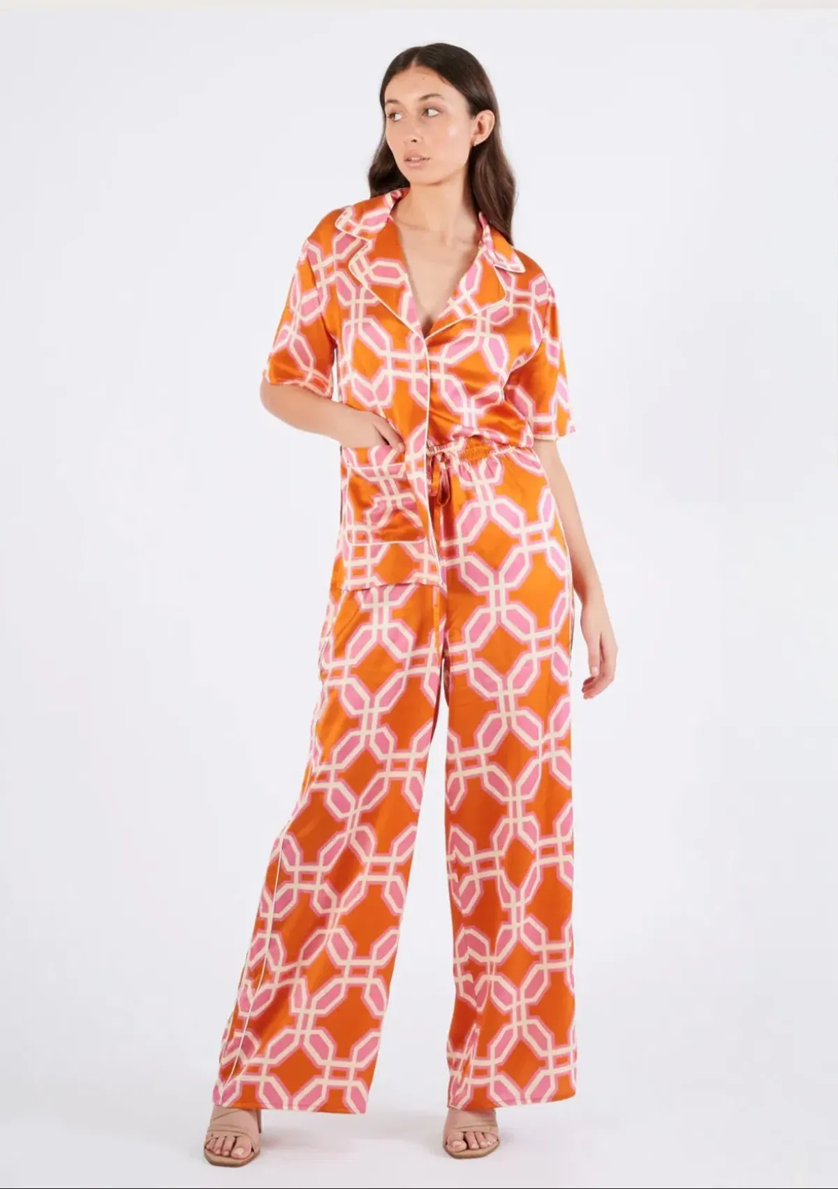 Rachel Gilbert Zila Set Orange/Pink Size AU 12 - Image 1