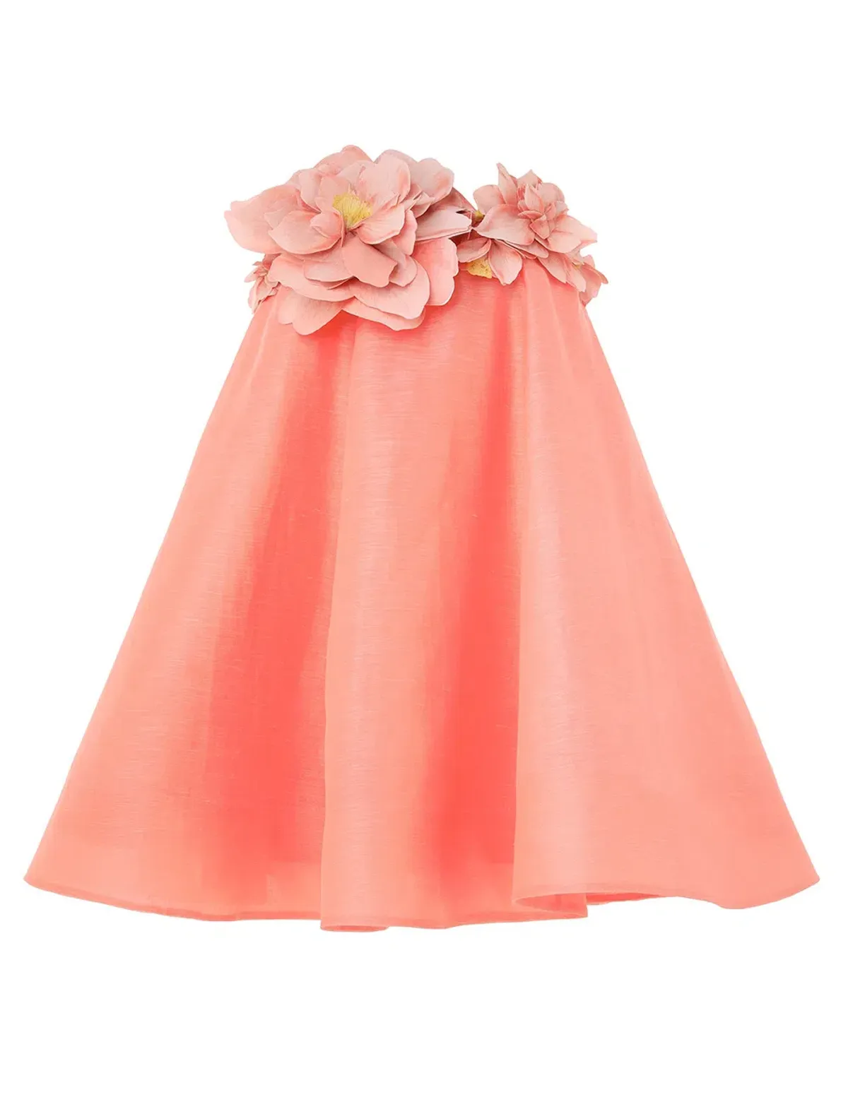 Zimmermann Natura Strapless Mini Dress in Coral Size 0/ AU 8 - Image 4