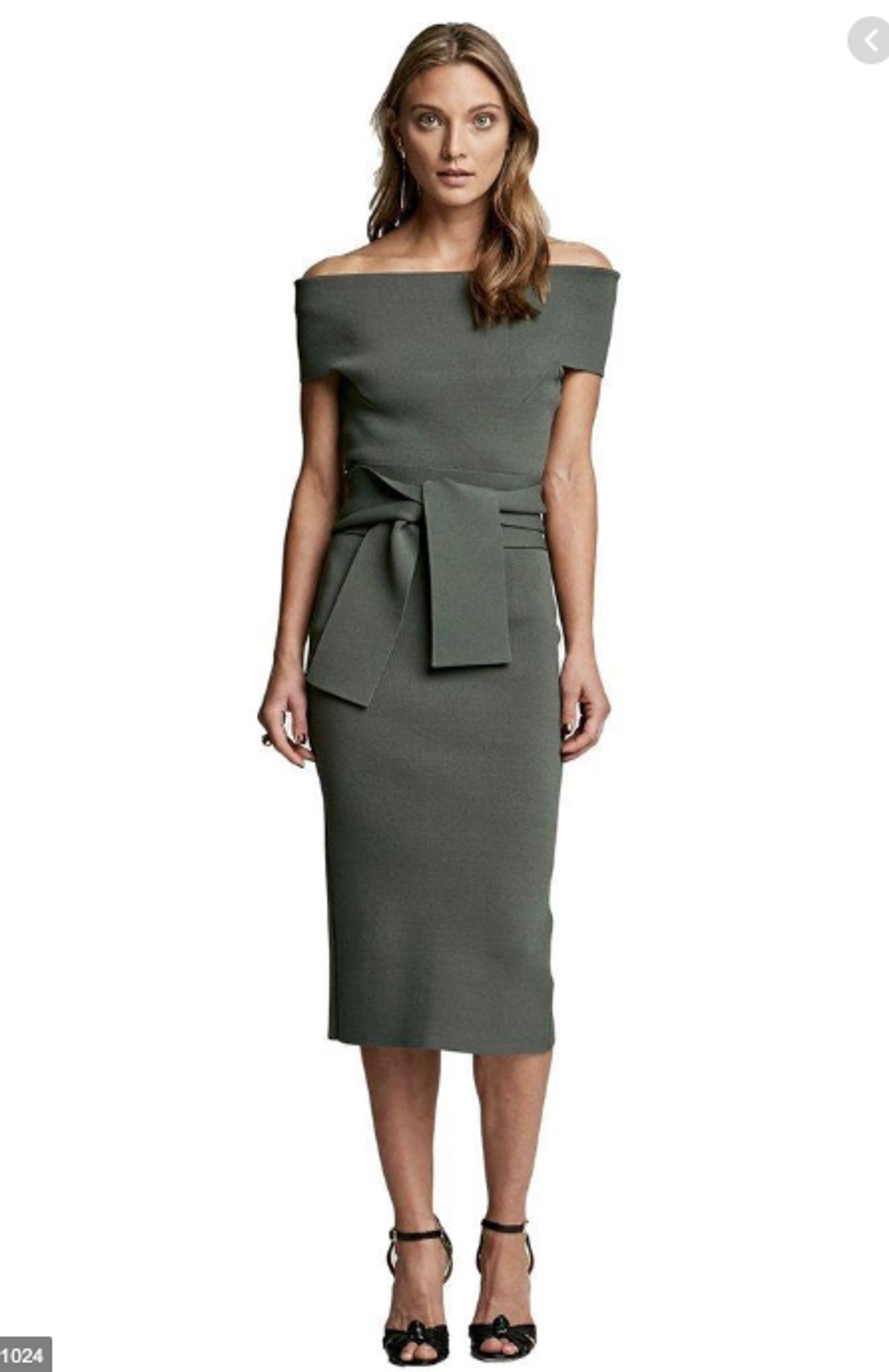 Scanlan Theodore Crepe Knit C/Shldr Milano Dress size 8 - Image 1