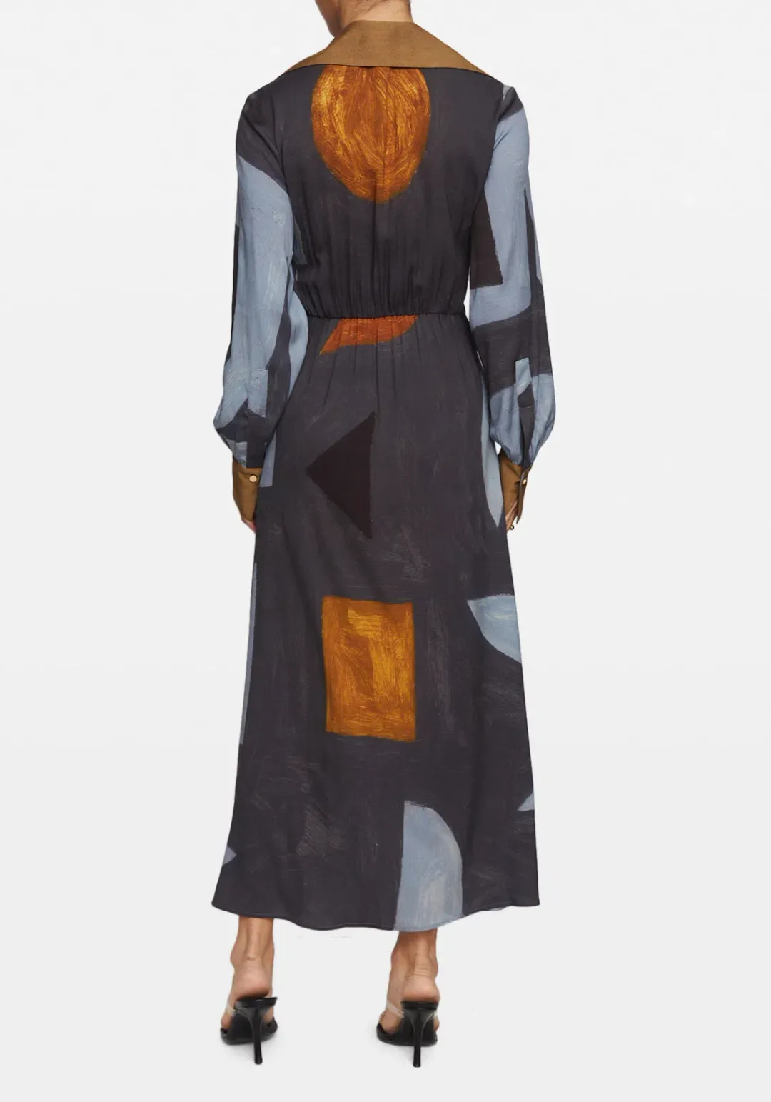 Manning Cartell Tiger Long Sleeve Silk Dress Print Size 6 for rent on The Volte - main image