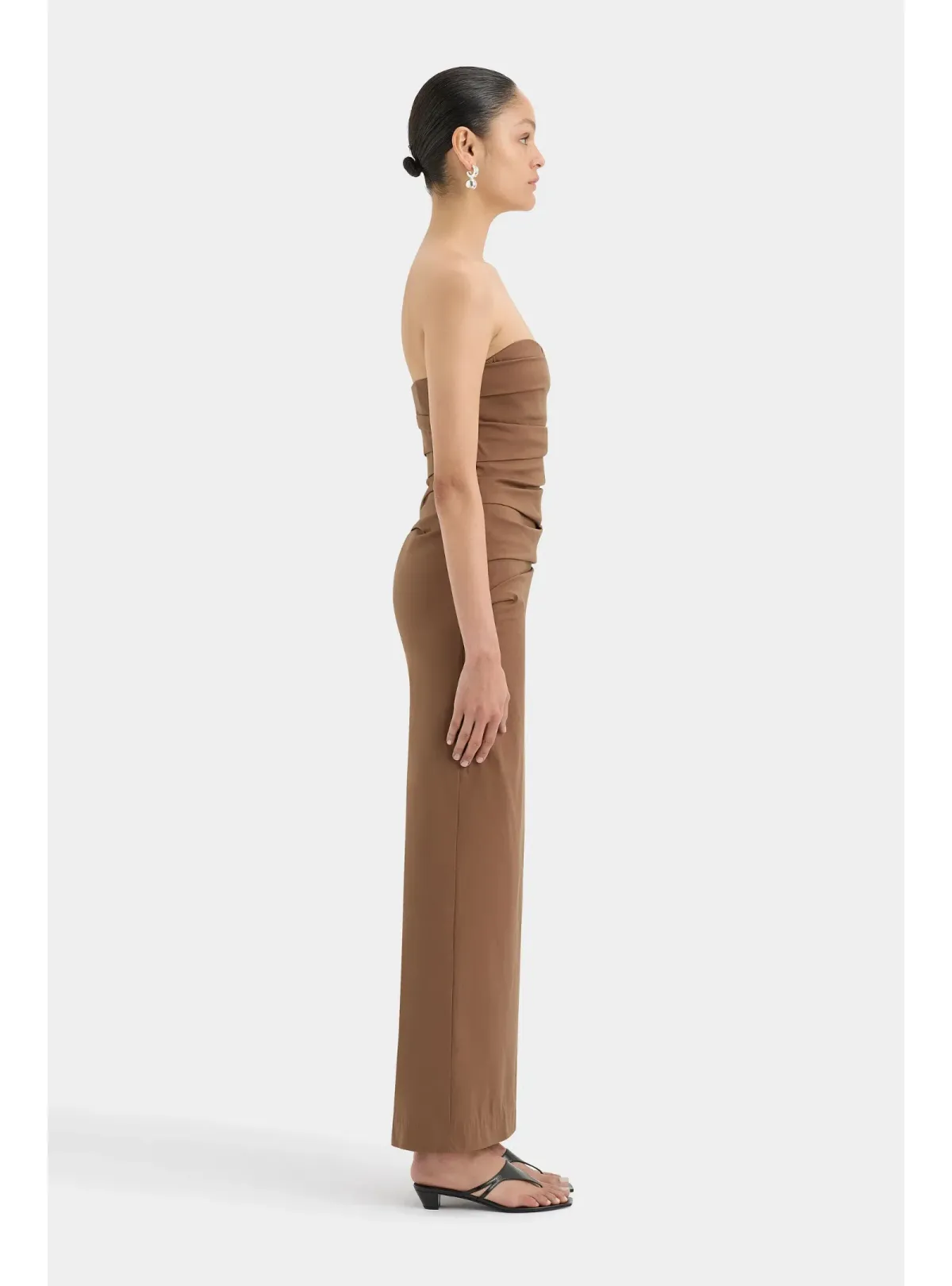 Sir the label Alba Strapless Gown in Mocha Size AU 8 - Image 2