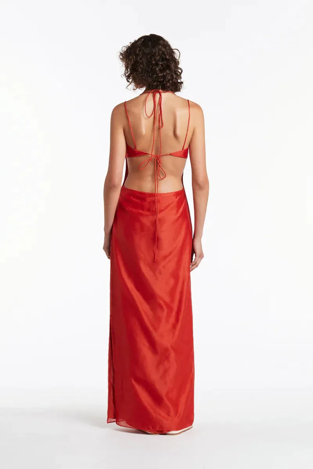 Sir The Label Lucelia Cut Out Midi Dress Red Size 10 - Image 2