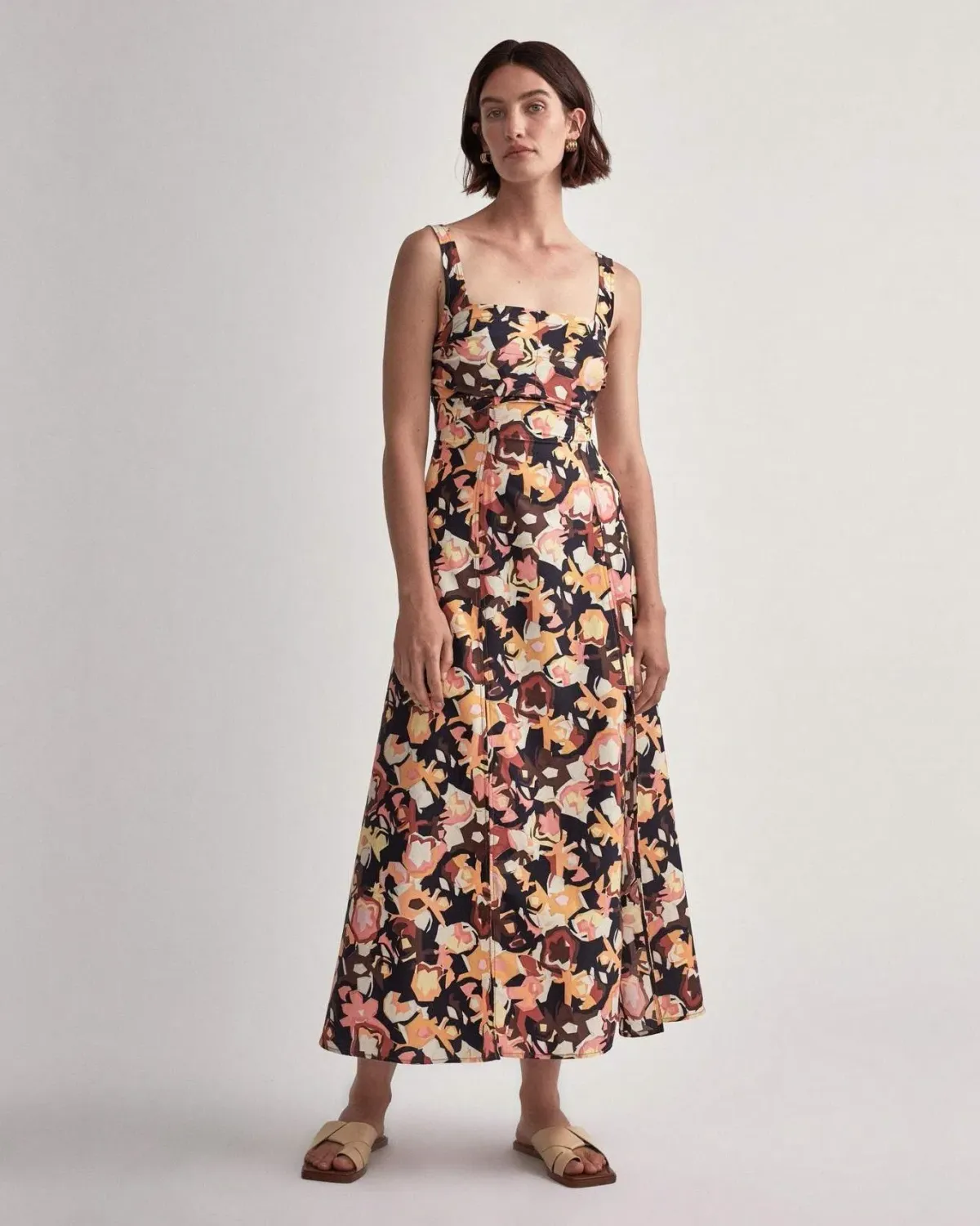Camilla & Marc Delfino Split Skirt Dress Print Size 10 - Image 1