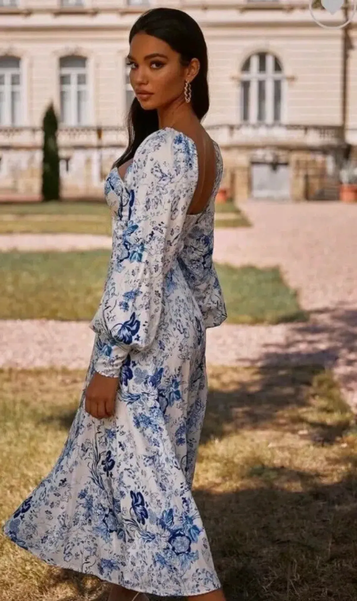 Alamour Annika Dress Blue Foral Size S/AU 10 - Image 1