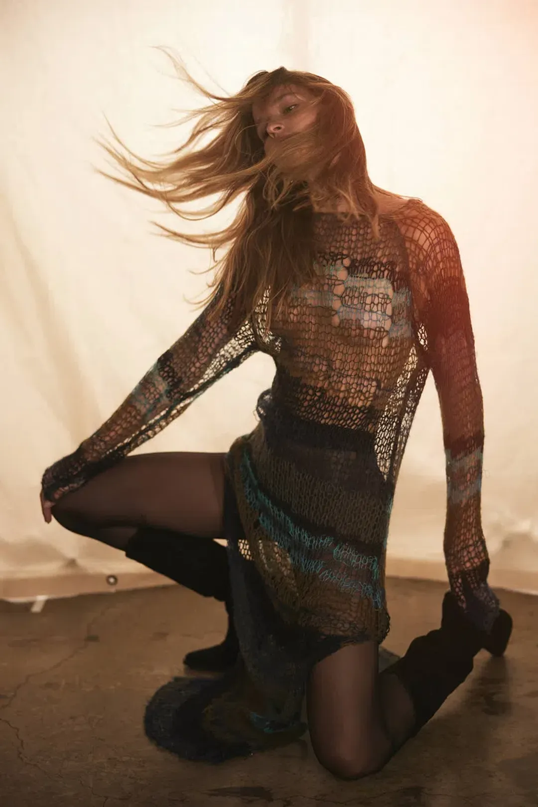 Rat and Boa Sabrina Knit Dress Multi Size 10  for rent on The Volte - main image