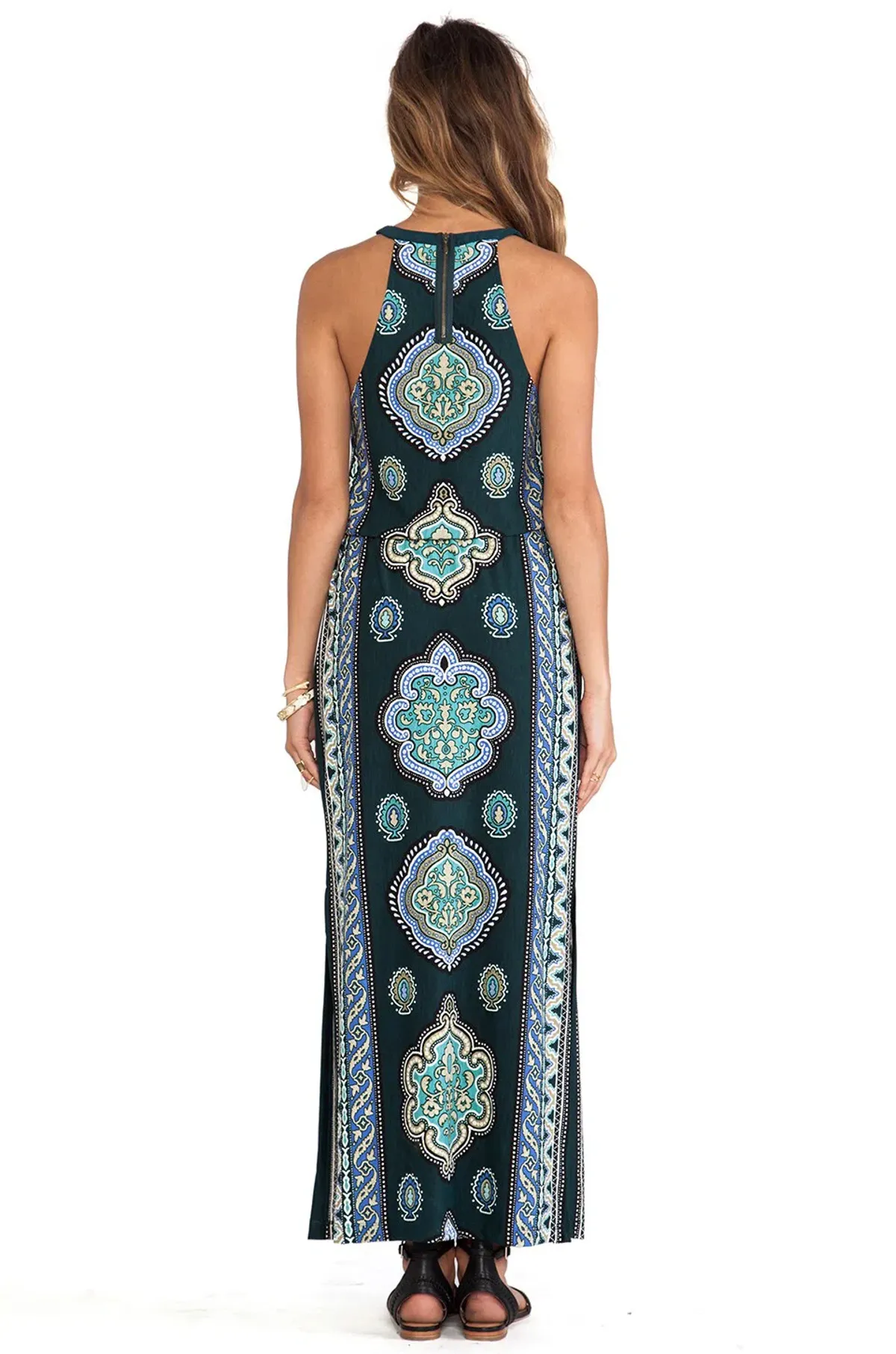 Tigerlily Mughal Midi Dress Print Size 6 - Image 3