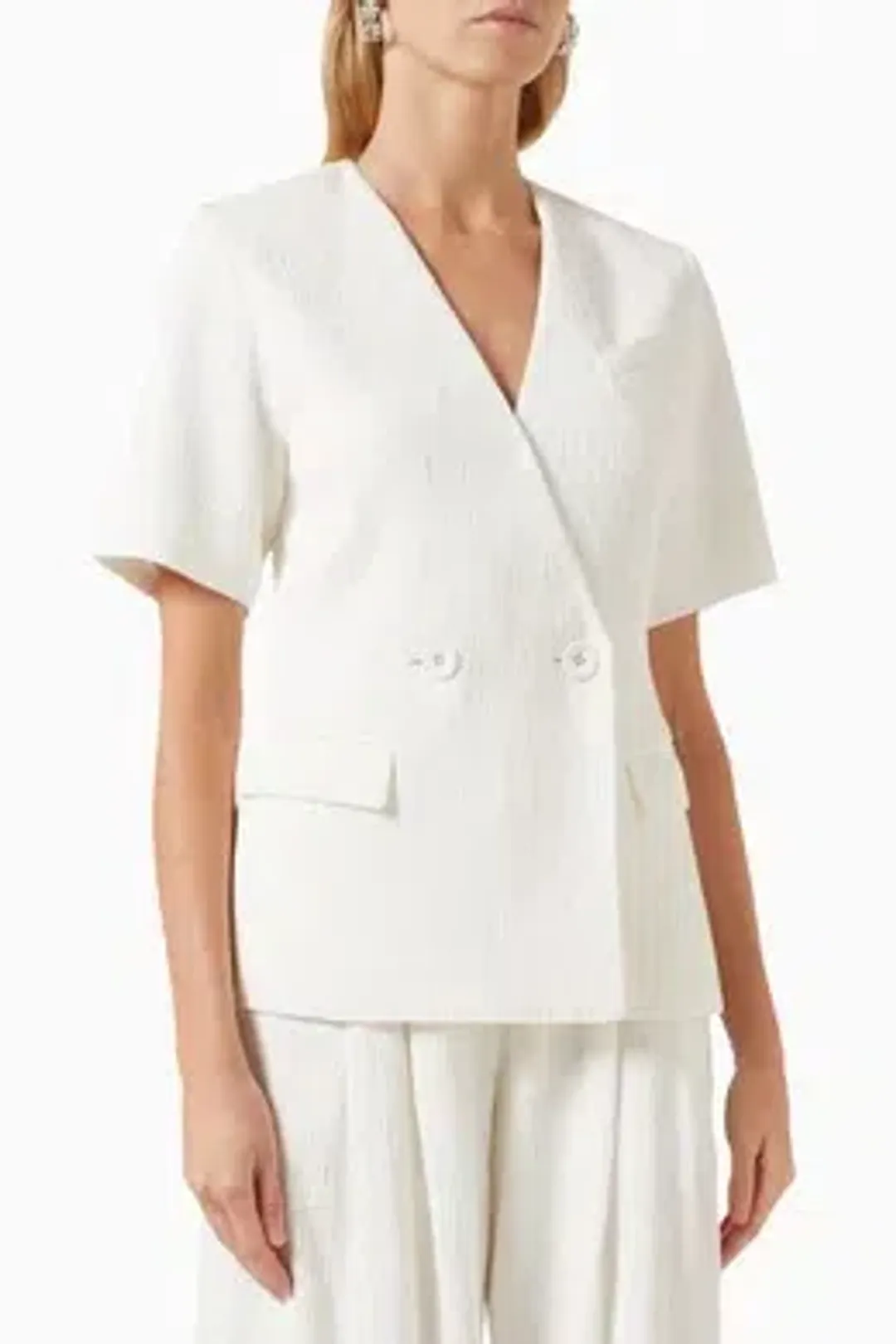 Anna Quan Kathleen Jacket And Matteo Pants Set In Carta 6 for rent on The Volte - main image