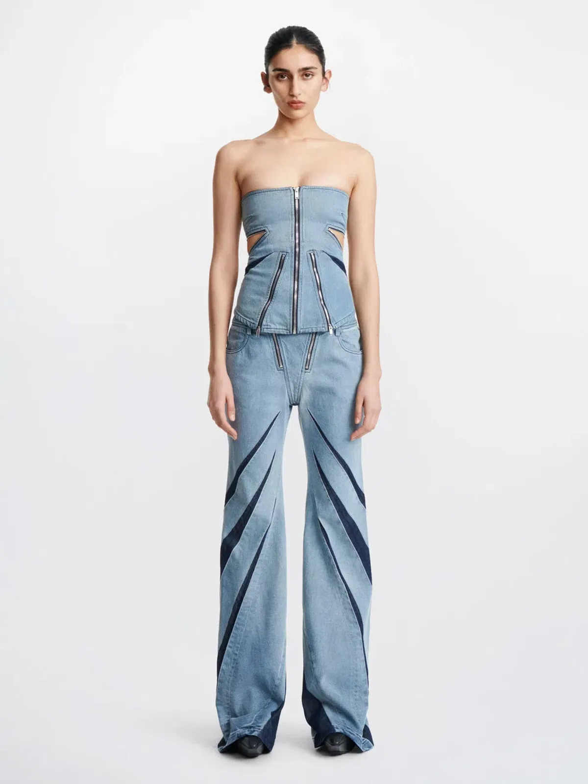 Dion Lee Darted Denim Set Blue Size 8 - Image 1