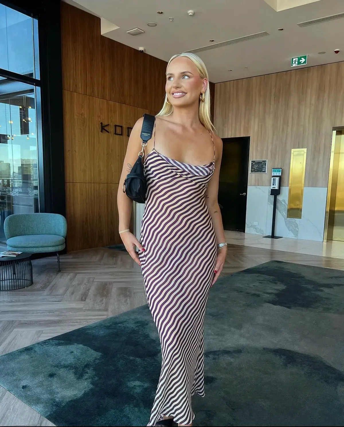 Rat And Boa Assisi Dress Print/Dark Purple Size S/Au 8 - Image 1