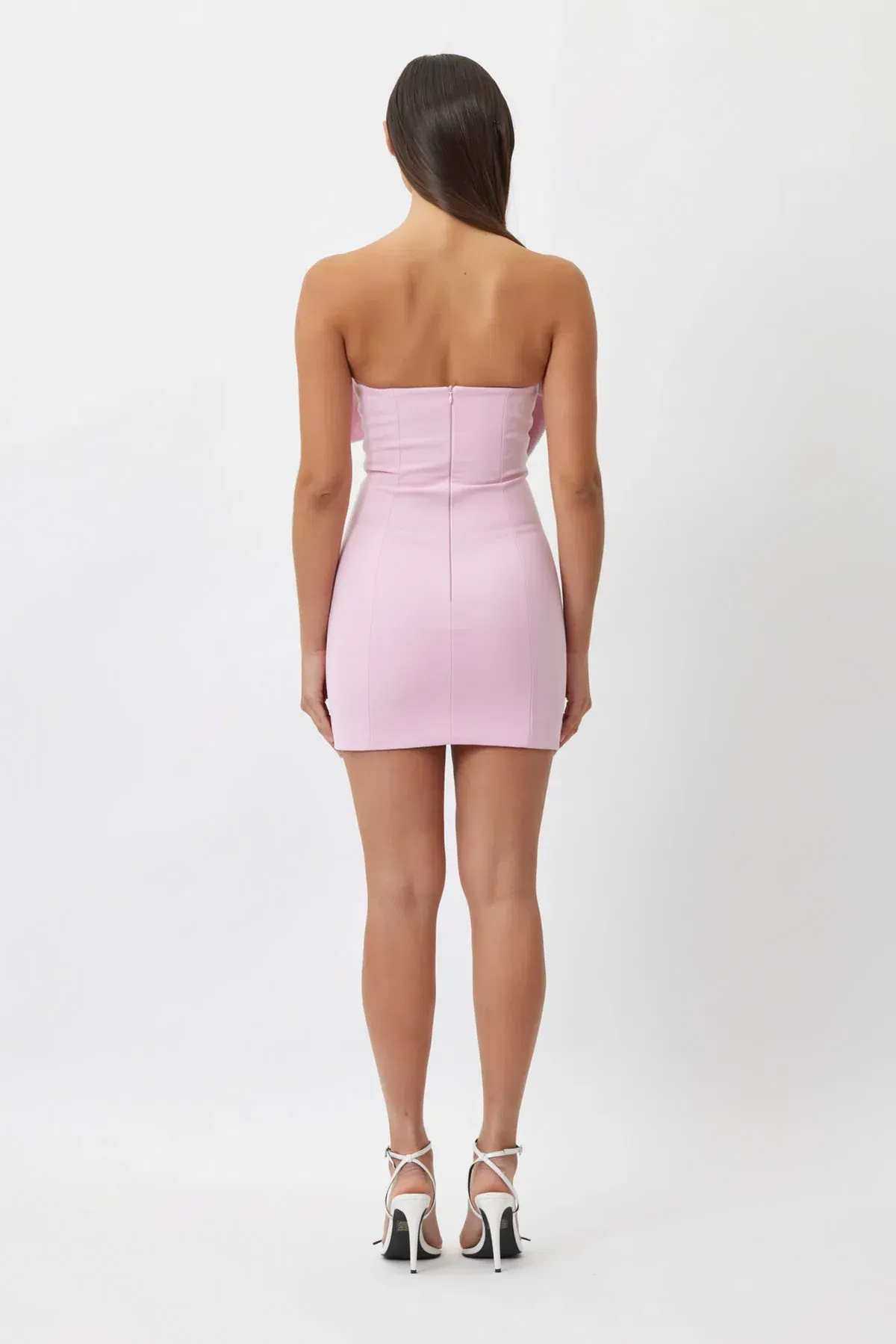 Bianca and Bridgett Rebecca Bow Mini Dress Pink Size 8 - Image 3