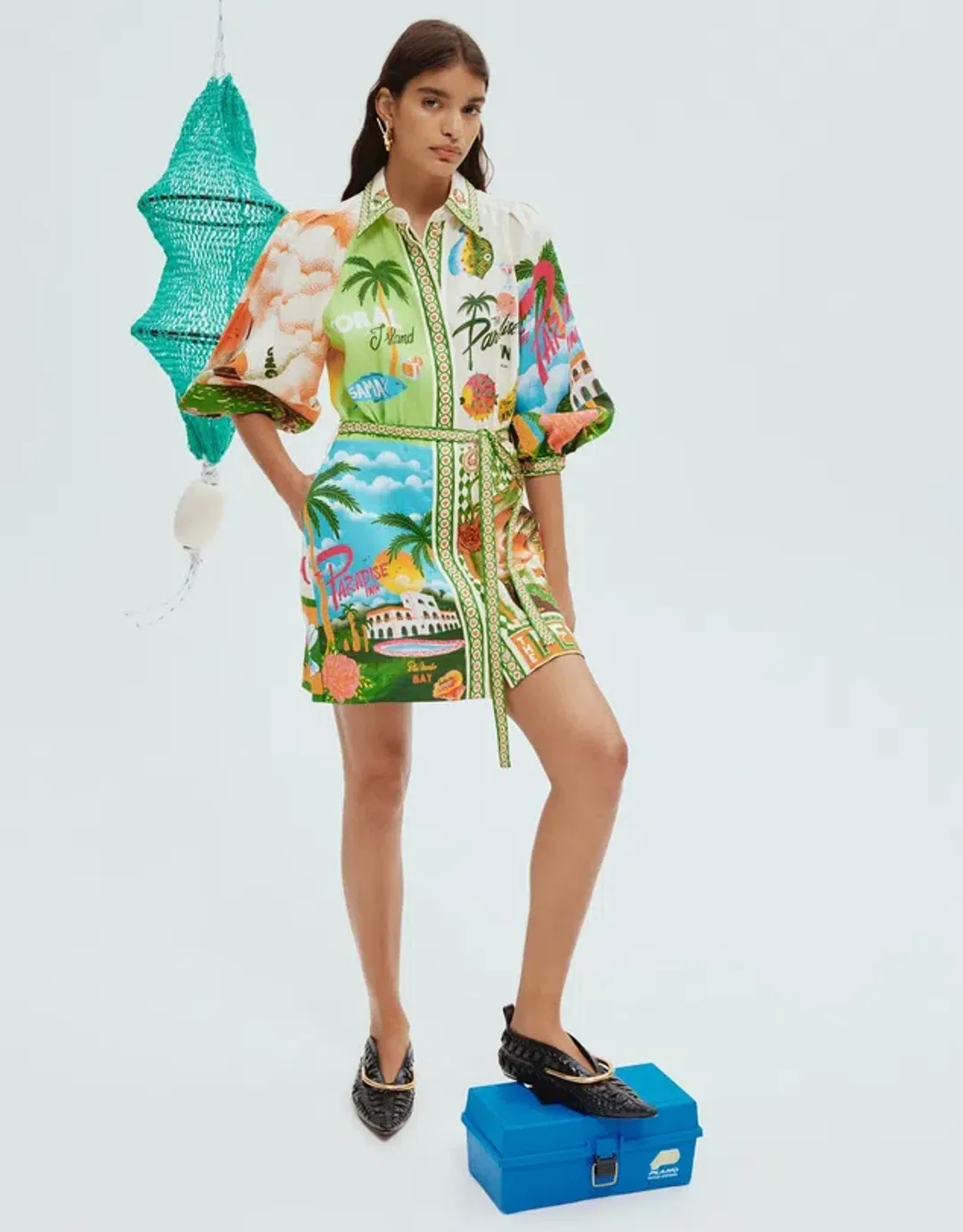 Alemais Paradiso Mini Dress Print Size 14 for rent on The Volte - main image