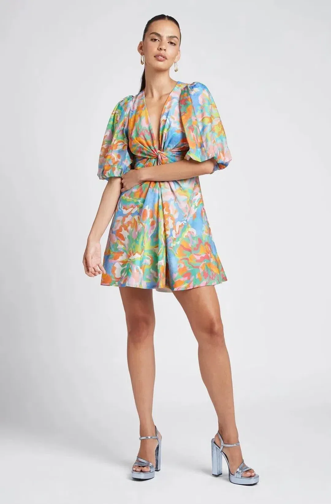 Sheike Stevie May Mini Dress Multi Print Size 16 for rent on The Volte - main image