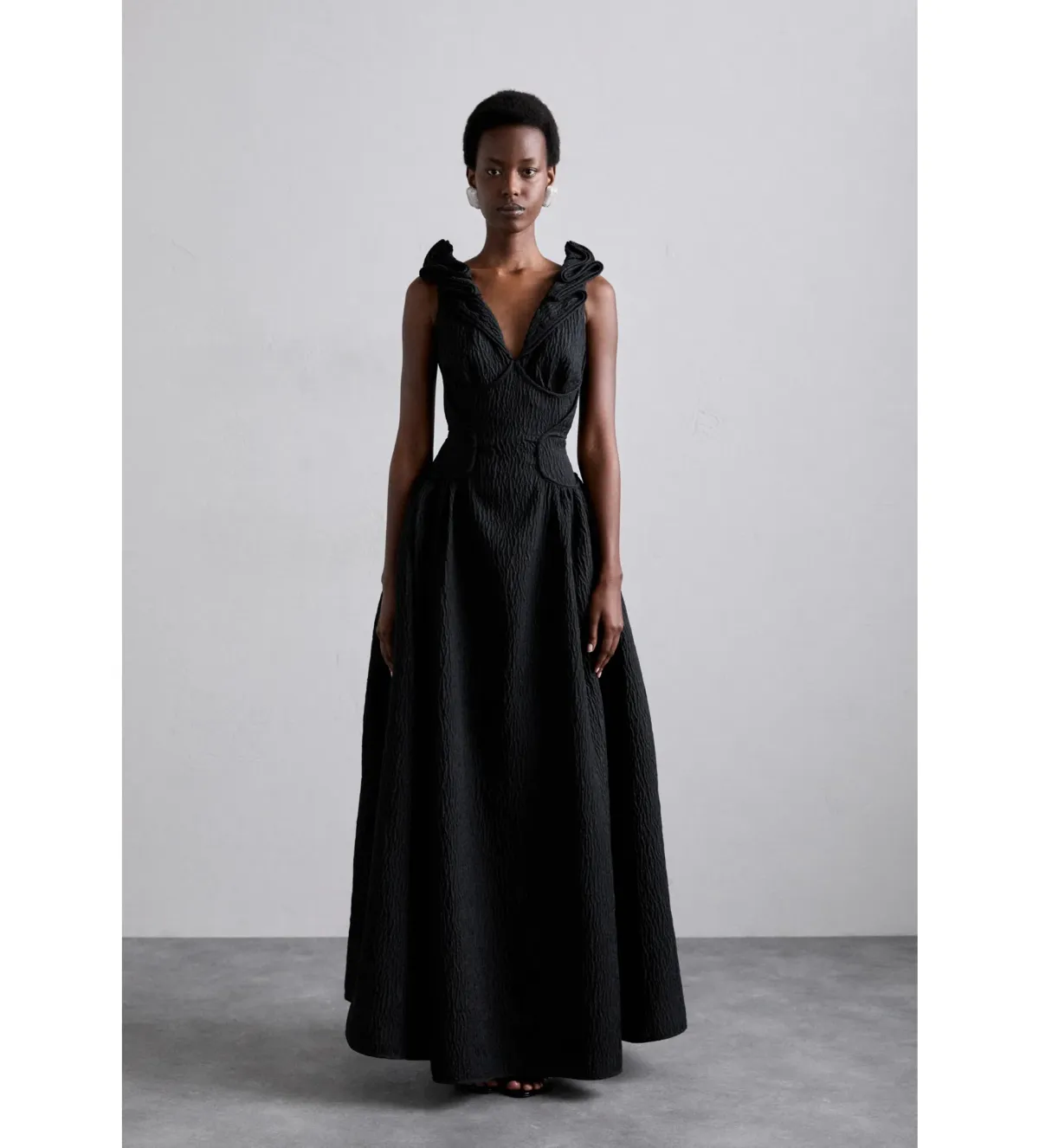 Rachel Gilbert Celia Gown in Black Size 12 - Image 1
