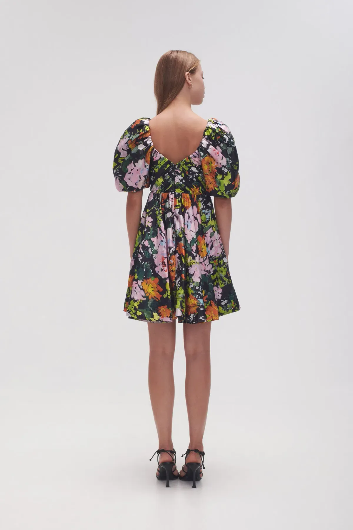 Aje Gabrielle Plunge Mini Dress Midnight Floral Size 8 - Image 3