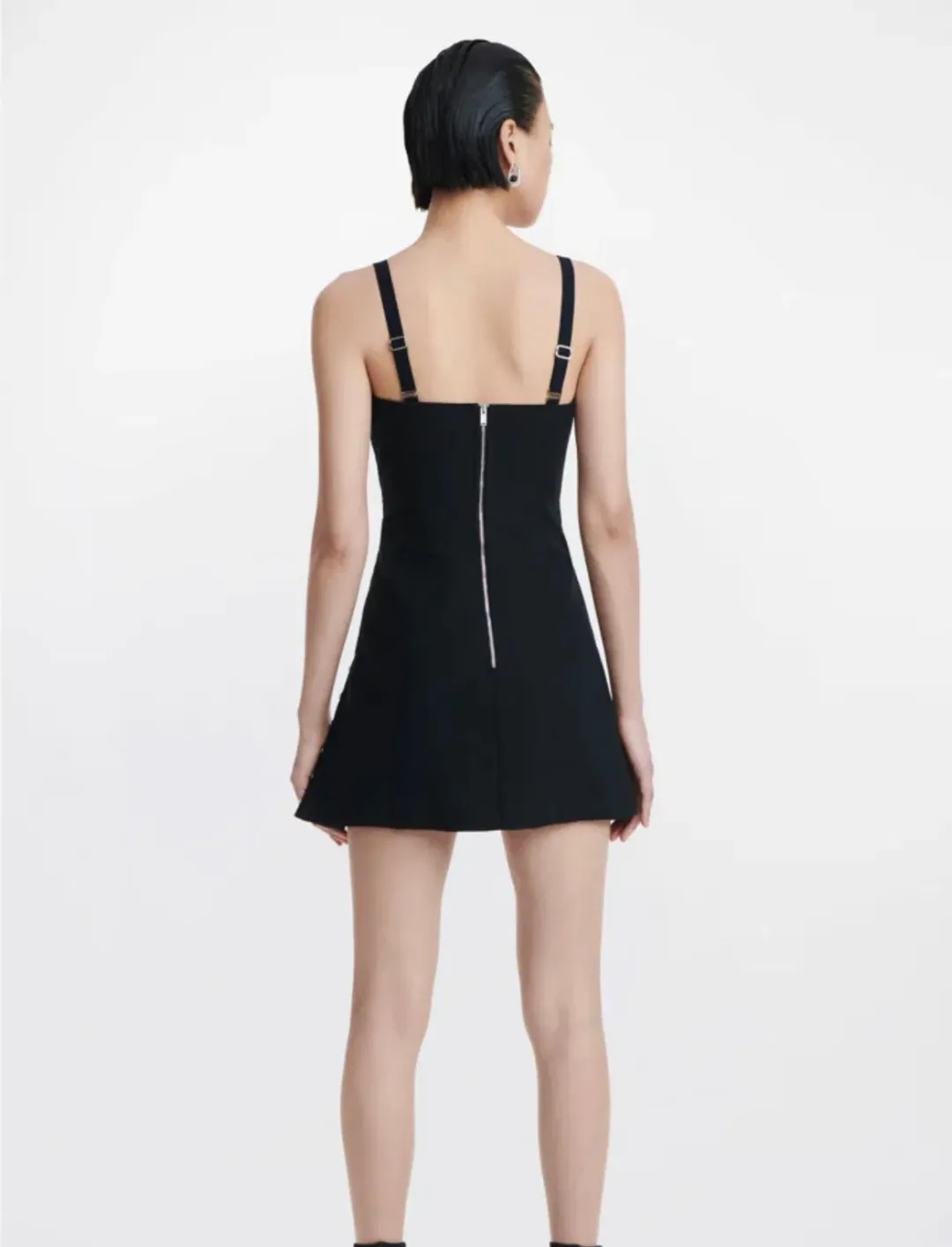 Dion Lee Hook Eye Pocket Dress Black Size 10 for rent on The Volte - main image