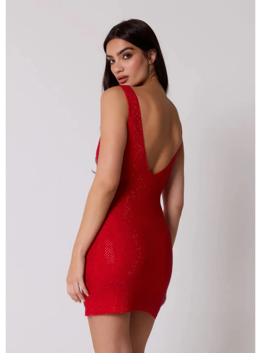 SLA the label Gigi Diamanté Dress Red Size AU 8 for rent on The Volte - main image