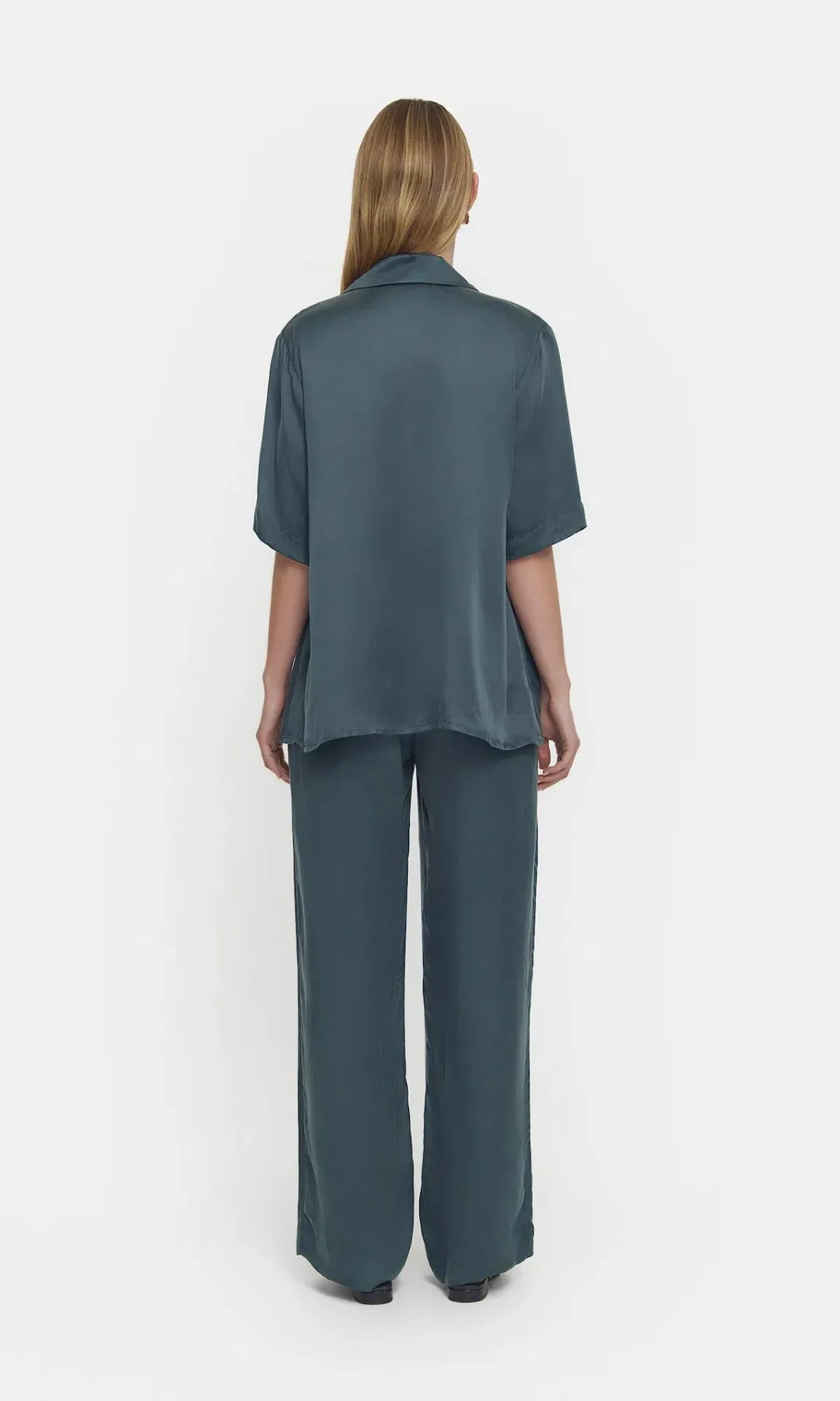 Viktoria and Woods Chorus Shirt Size 1 and Pilot Pants Size 2 Set Deep Petrol  for rent on The Volte - main image