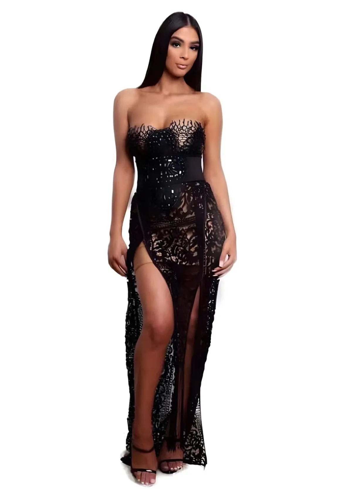 Galanni Delure Gown Black Size 8 - Image 1