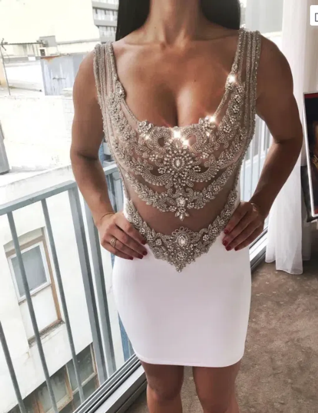 Ravissaint Cliodhna Mini Dress White Size 8 for rent on The Volte - main image