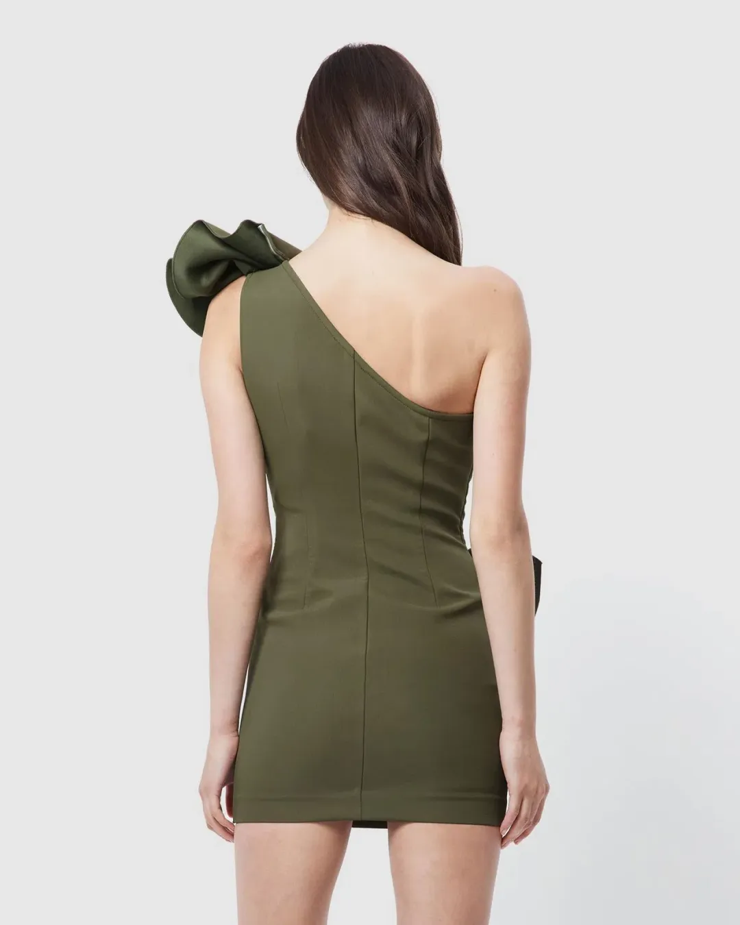 Mossman Cosmic Mini Dress Khaki Size 6 for rent on The Volte - main image