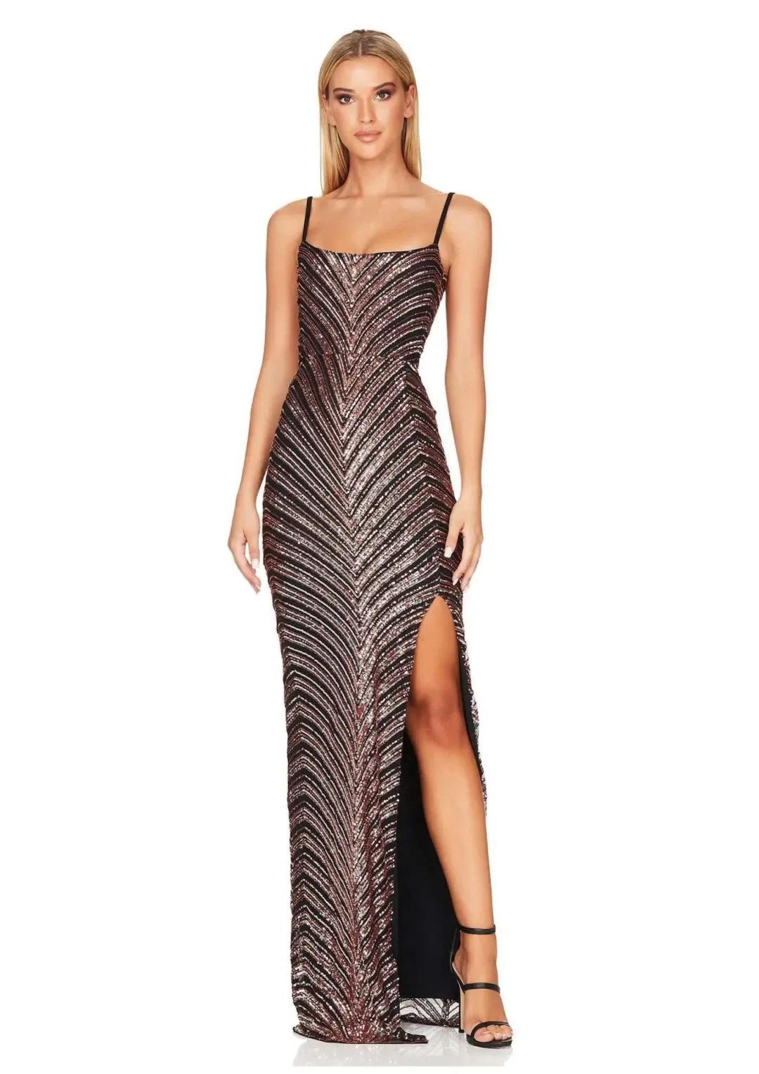 Nookie Zahara Gown in Bronze/Black Size XS / AU 6 for rent on The Volte - main image