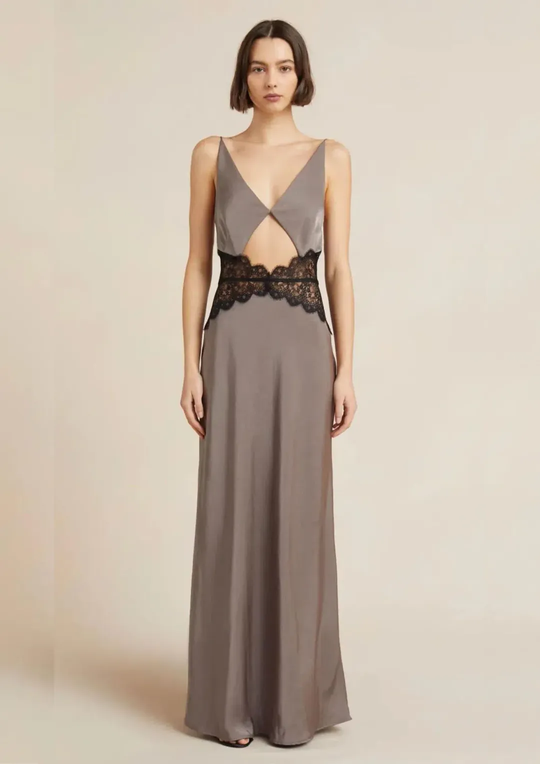 Bec & Bridge Camille Maxi Dress in Pewter Grey Size 8 for rent on The Volte - main image