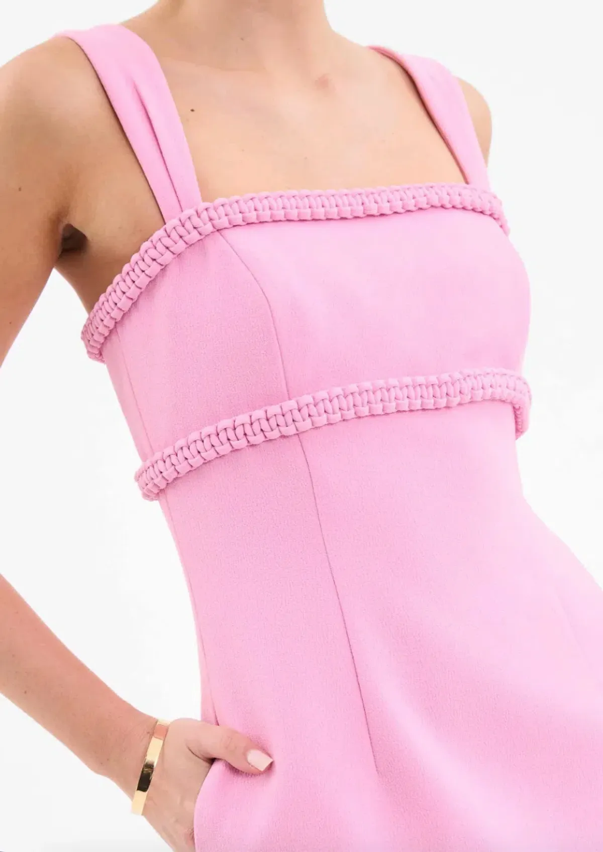 Rebecca Vallance Rochelle Mini Dress Pink Size AU 8 - Image 3