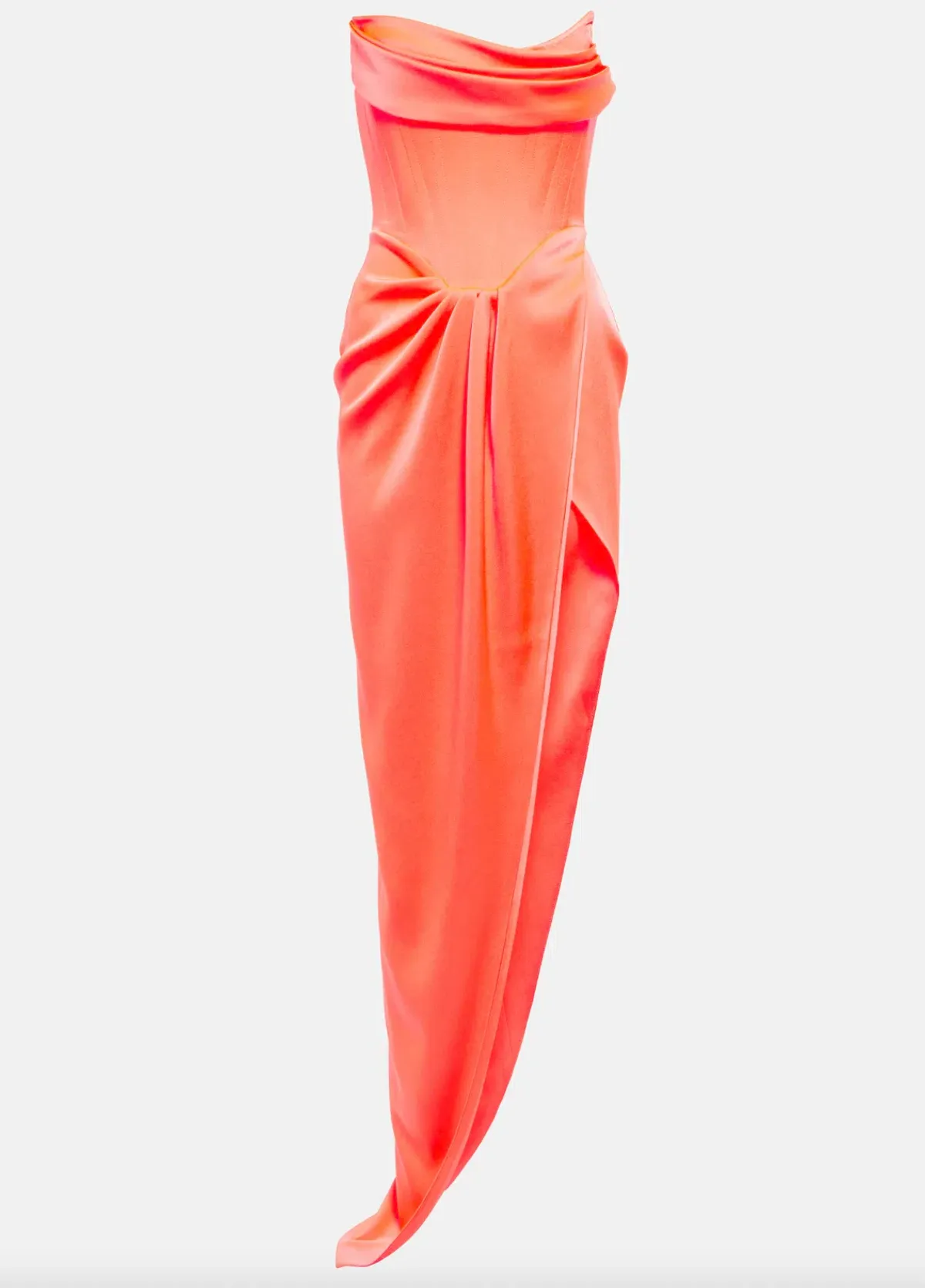 Alex Perry Harland Satin Crepe Dress Coral Size 8 - Image 5