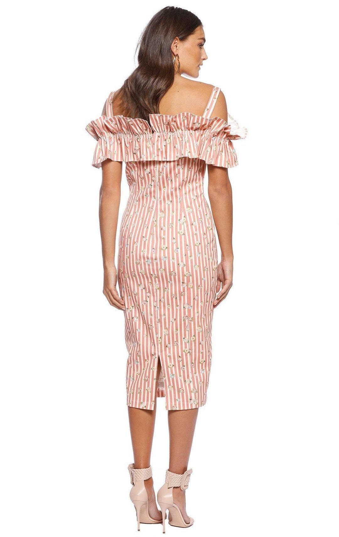 Pasduchas Brio Stripe Midi Dress Print Size 6 for rent on The Volte - main image