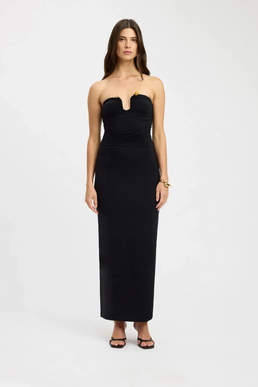 Kookai Tayla Trim Maxi Dress Black Size 10 for rent on The Volte - main image