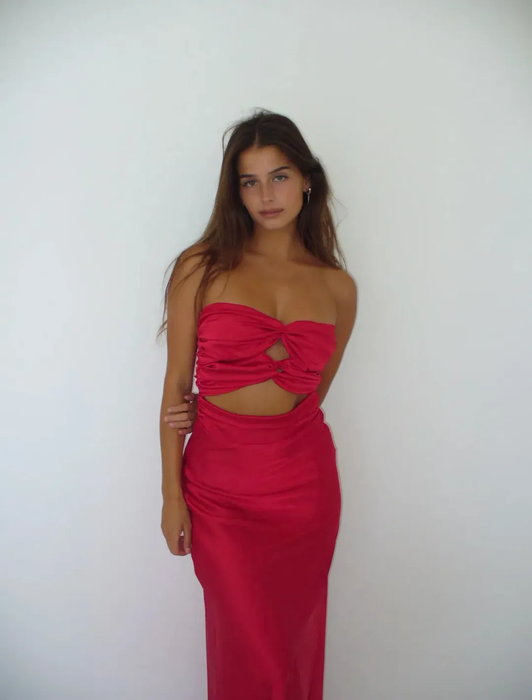 HNTR the Label Inka Gown Wine Size XS / AU 6 for rent on The Volte - main image
