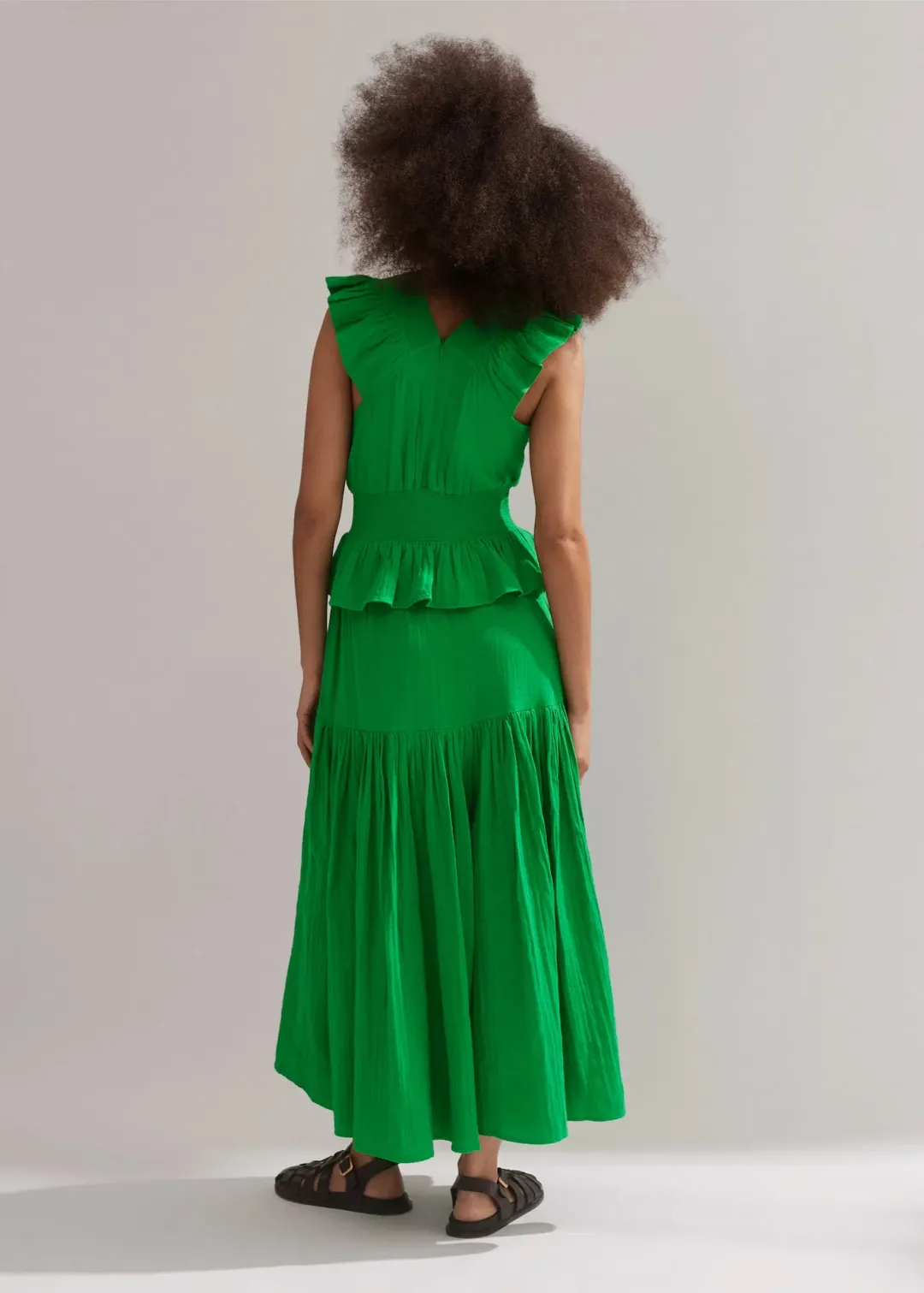 Me+Em Cheesecloth Maxi Dress in Spring Green Size 10 for rent on The Volte - main image