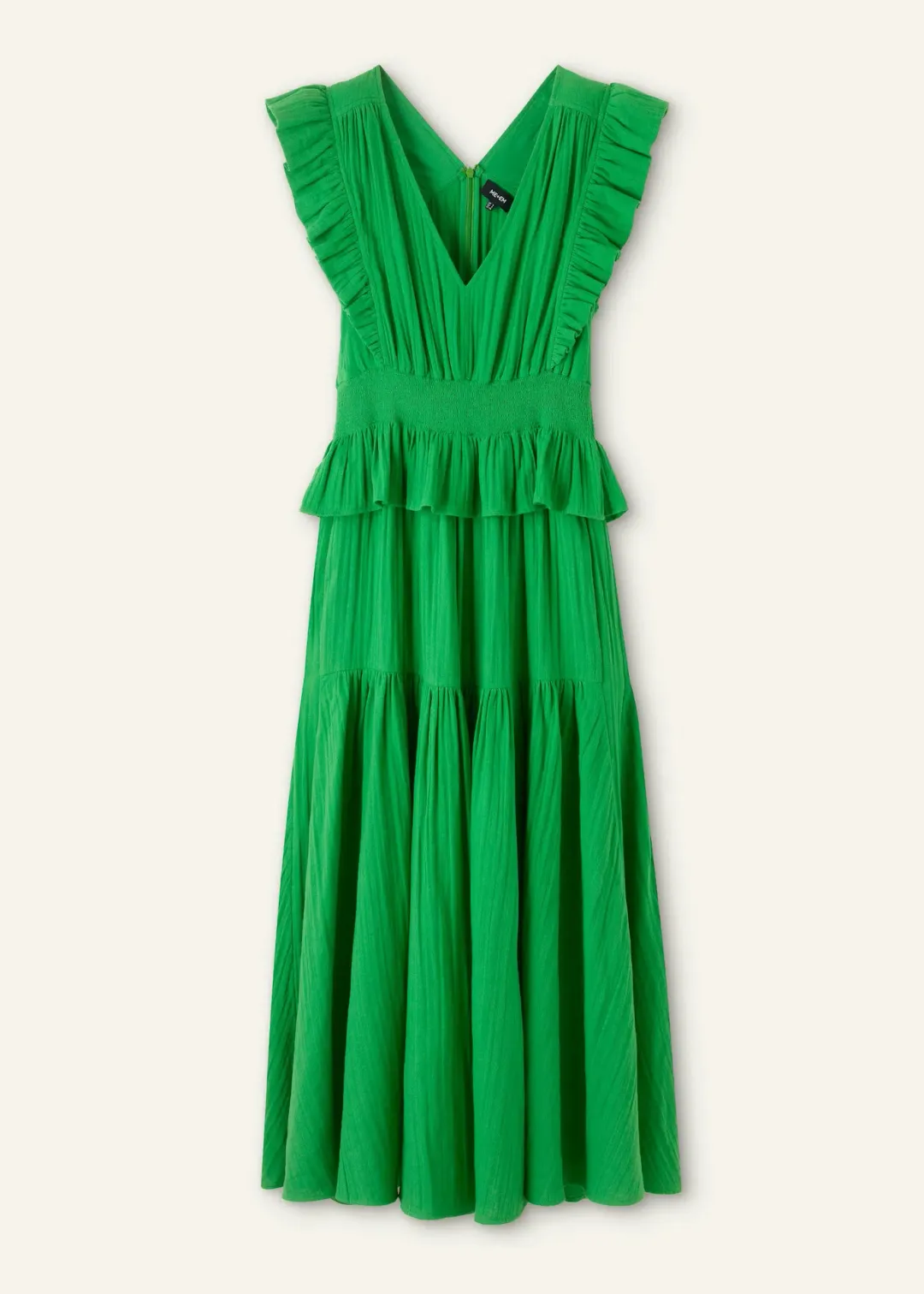 Me+Em Cheesecloth Maxi Dress in Spring Green Size 10 for rent on The Volte - main image