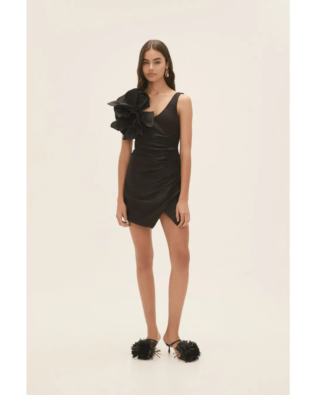 Aje Energy Mini Dress Black Size AU 8  for rent on The Volte - main image