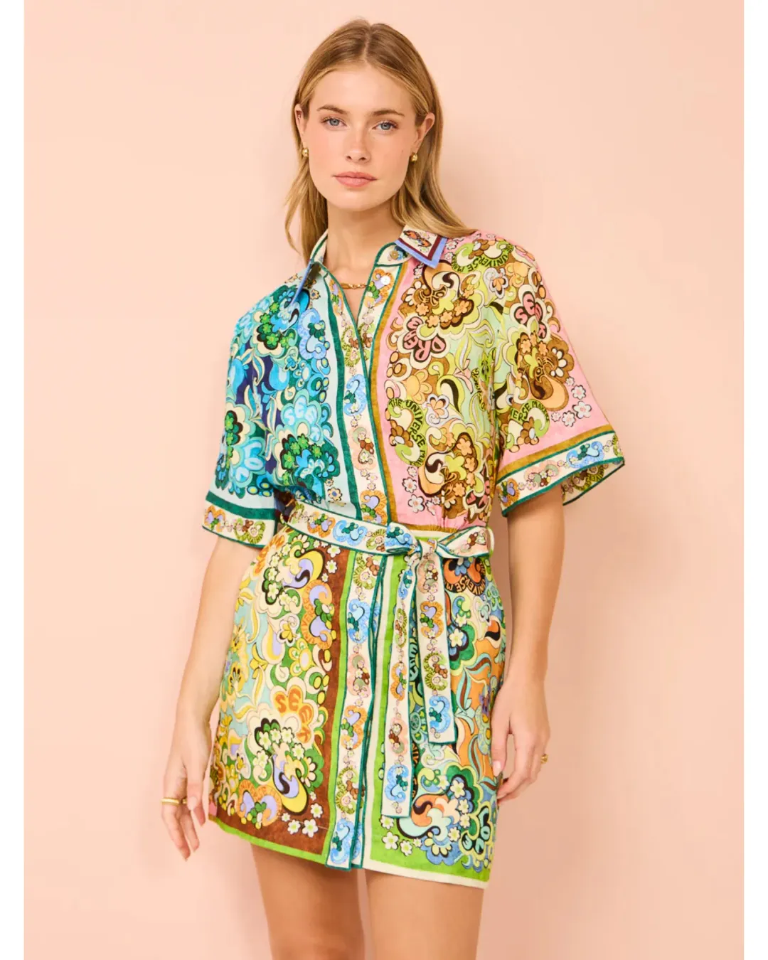 Alemais Dreamer Mini Dress Multi Size AU 12  for rent on The Volte - main image