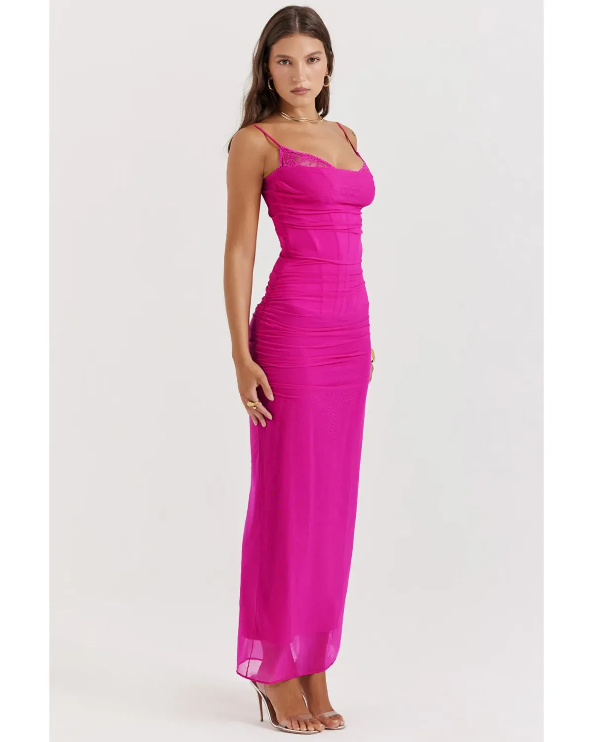 House of CB Nalini Maxi Dress Fuchsia Size S / AU 8 - Image 1
