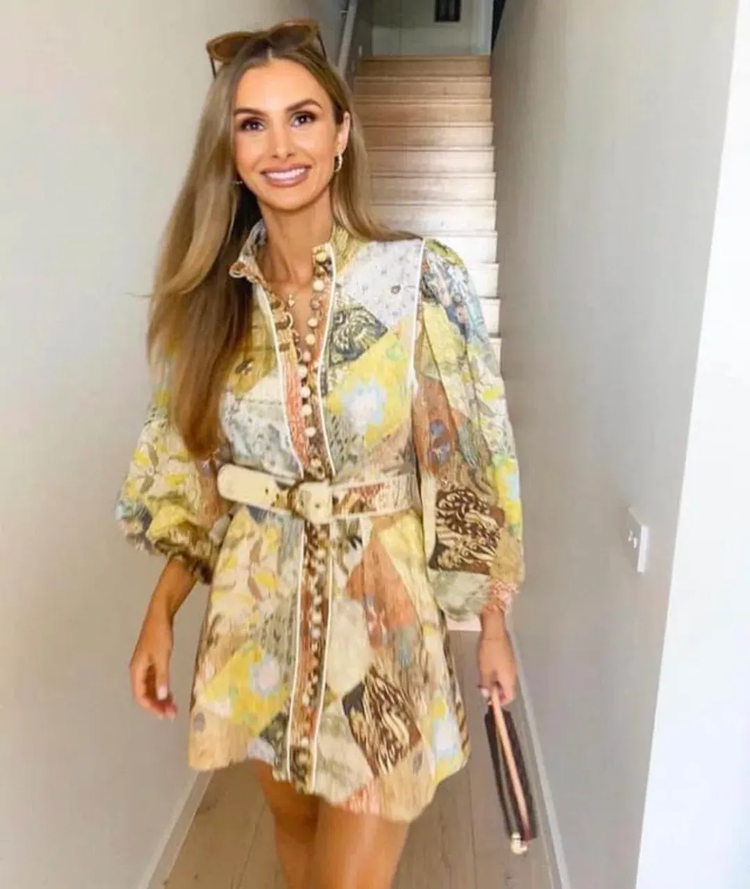 Zimmermann Brightside A-Line Mini Dress Batik Patch Size 0 / AU 8 for rent on The Volte - main image