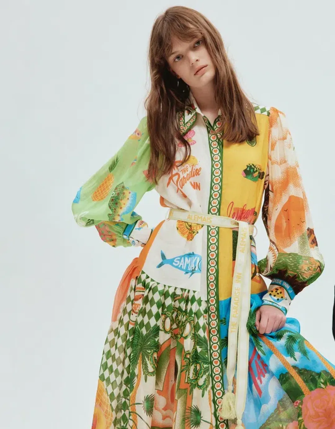 Alemais Paradiso Shirt Dress Multi Size 6 for rent on The Volte - main image