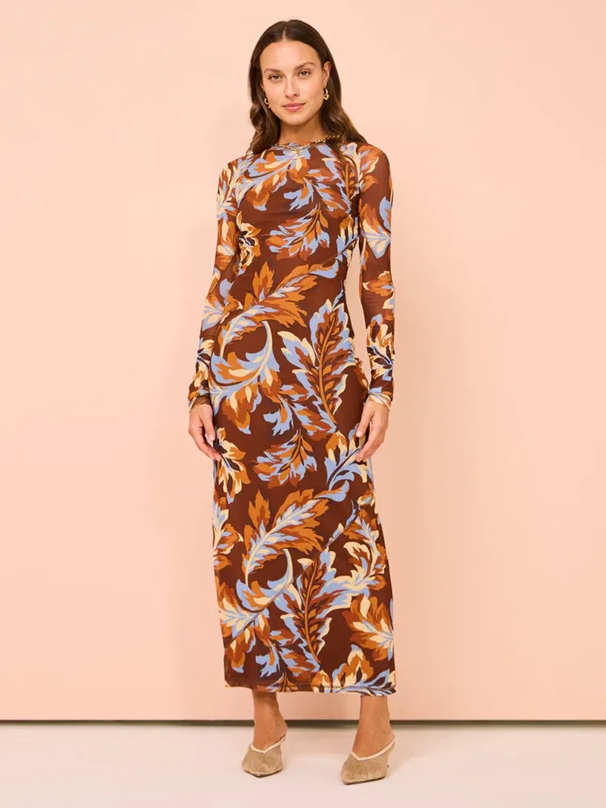 Ownley Carla Dress Retro Leaf Size AU 8 - Image 2