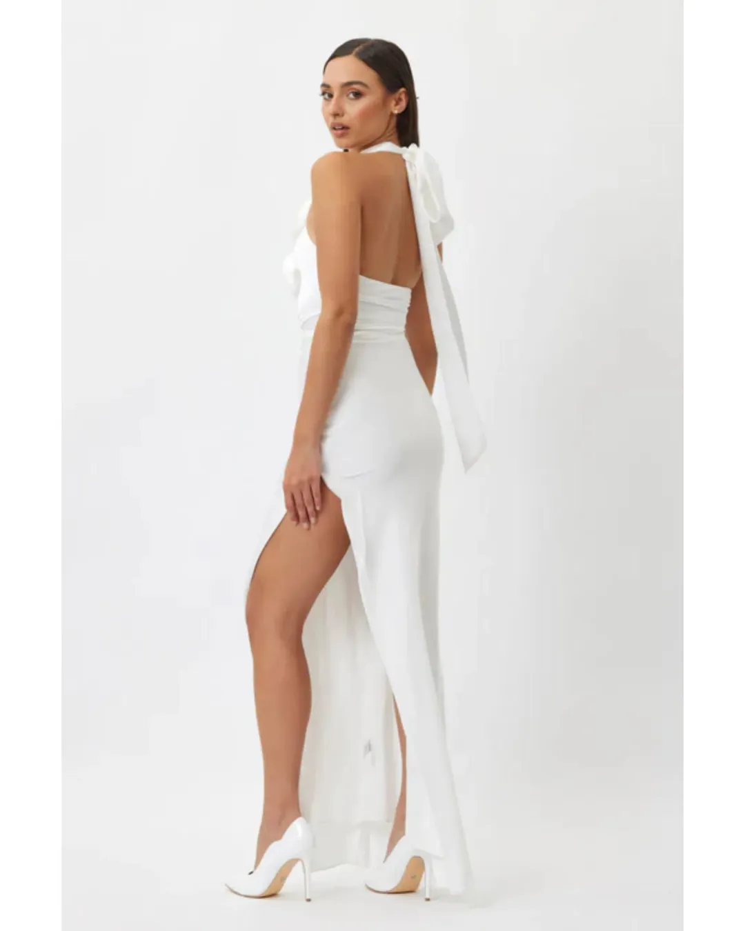 Bianca & Bridgett Gigi Maxi Dress White Size AU 12 for rent on The Volte - main image