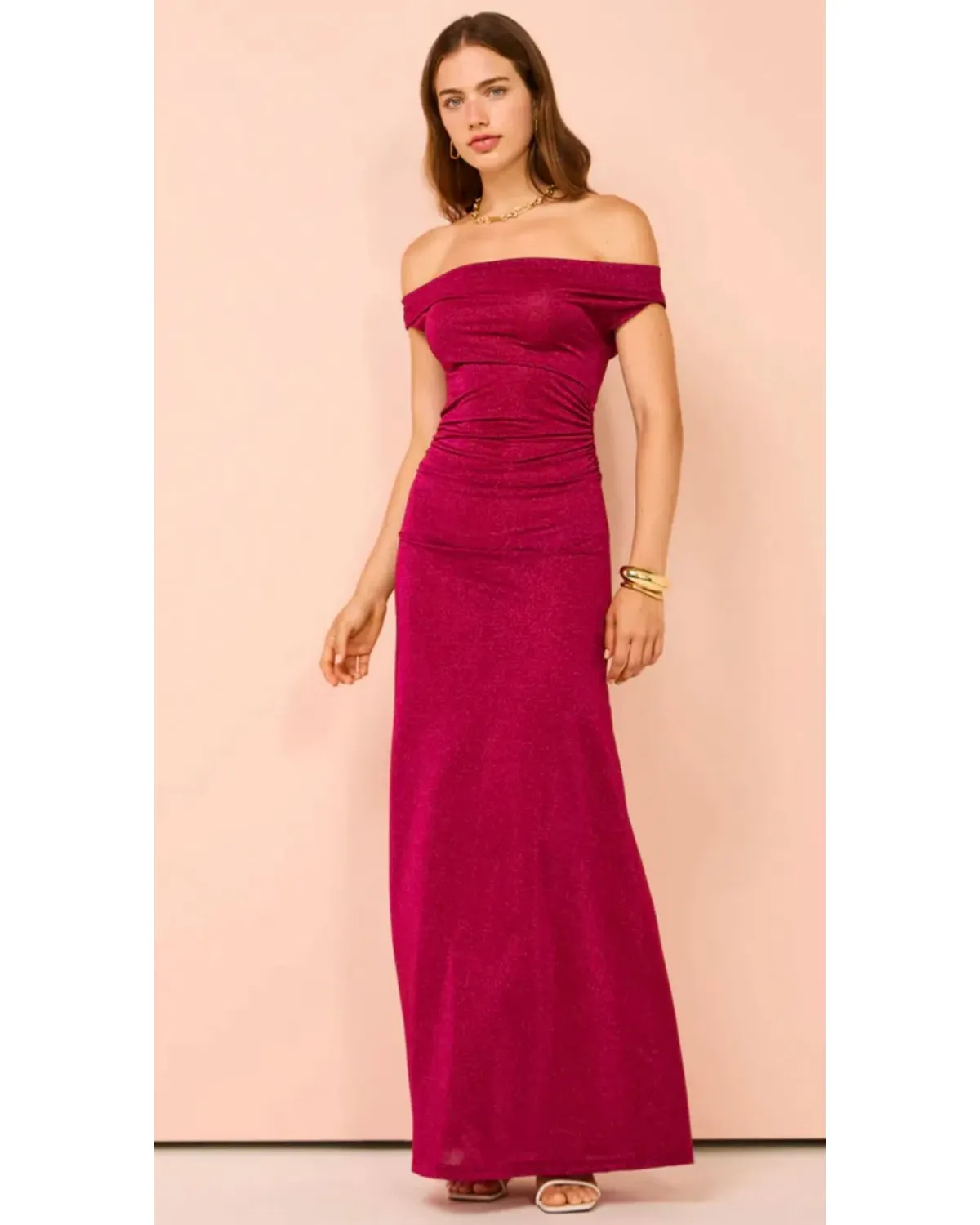 Dominique Healy Vera To The Floor Dress Red/Pink Size AU 8 - Image 1