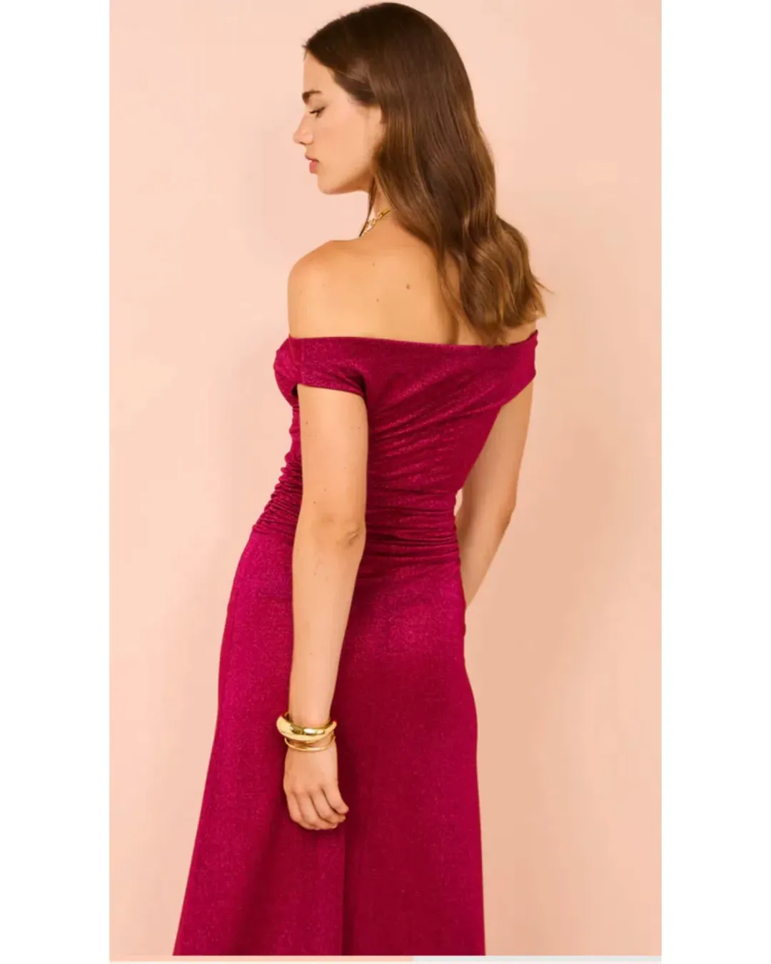 Dominique Healy Vera To The Floor Dress Red/Pink Size AU 8 for rent on The Volte - main image