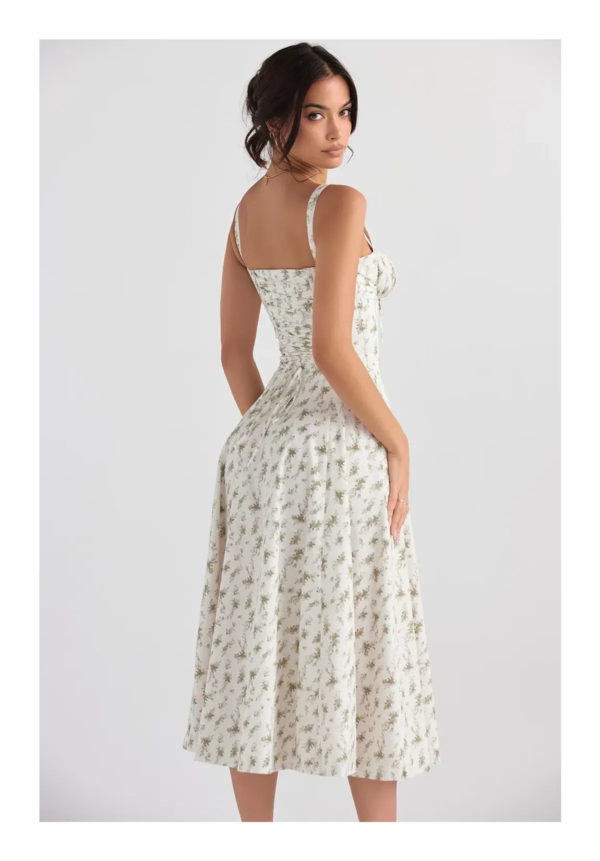 House of CB Carmen Garden Print Bustier Sundress Floral Size 12 - Image 2