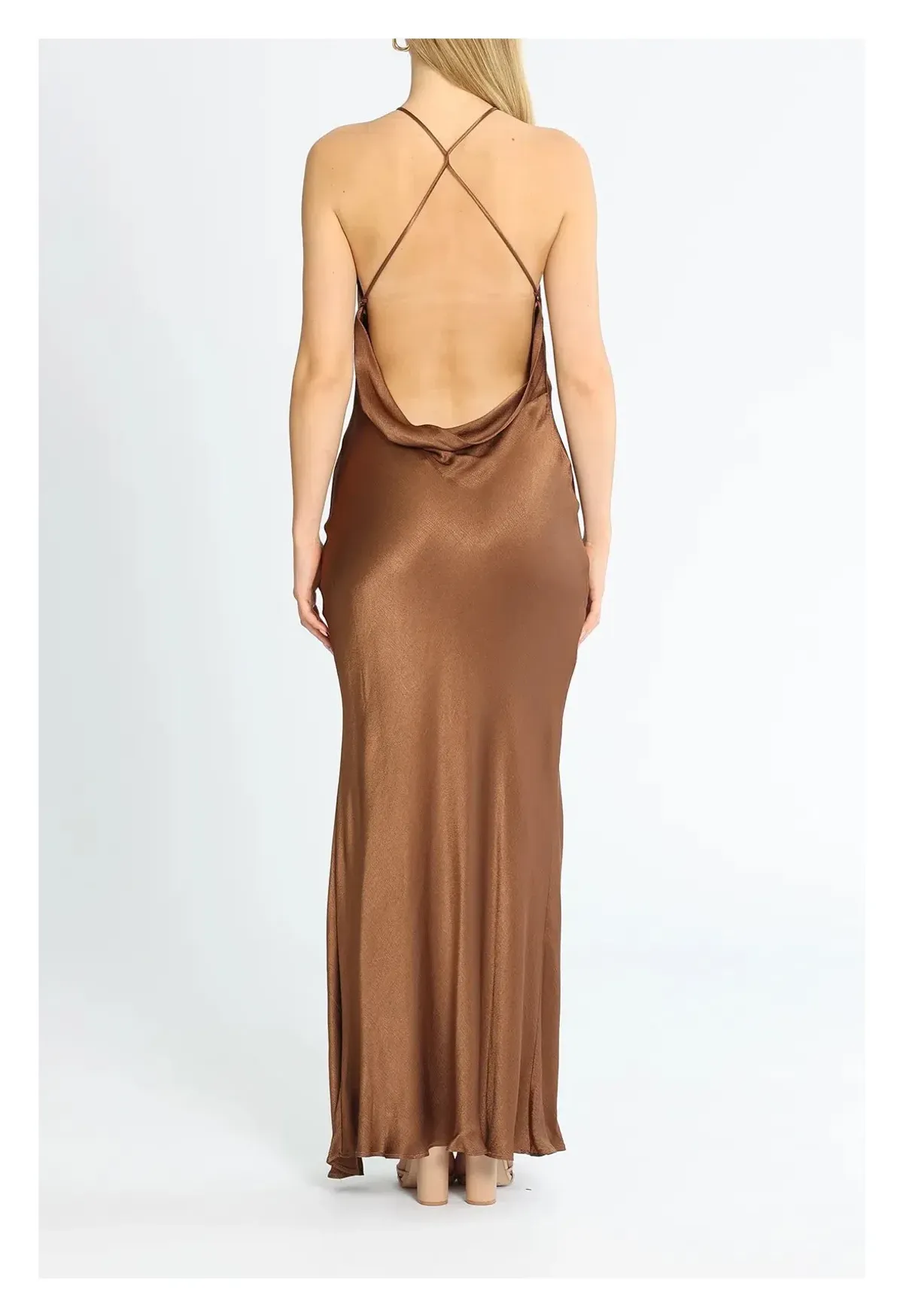 Bec & Bridge Annika Maxi Dress Chocolate Brown Size 12 - Image 3