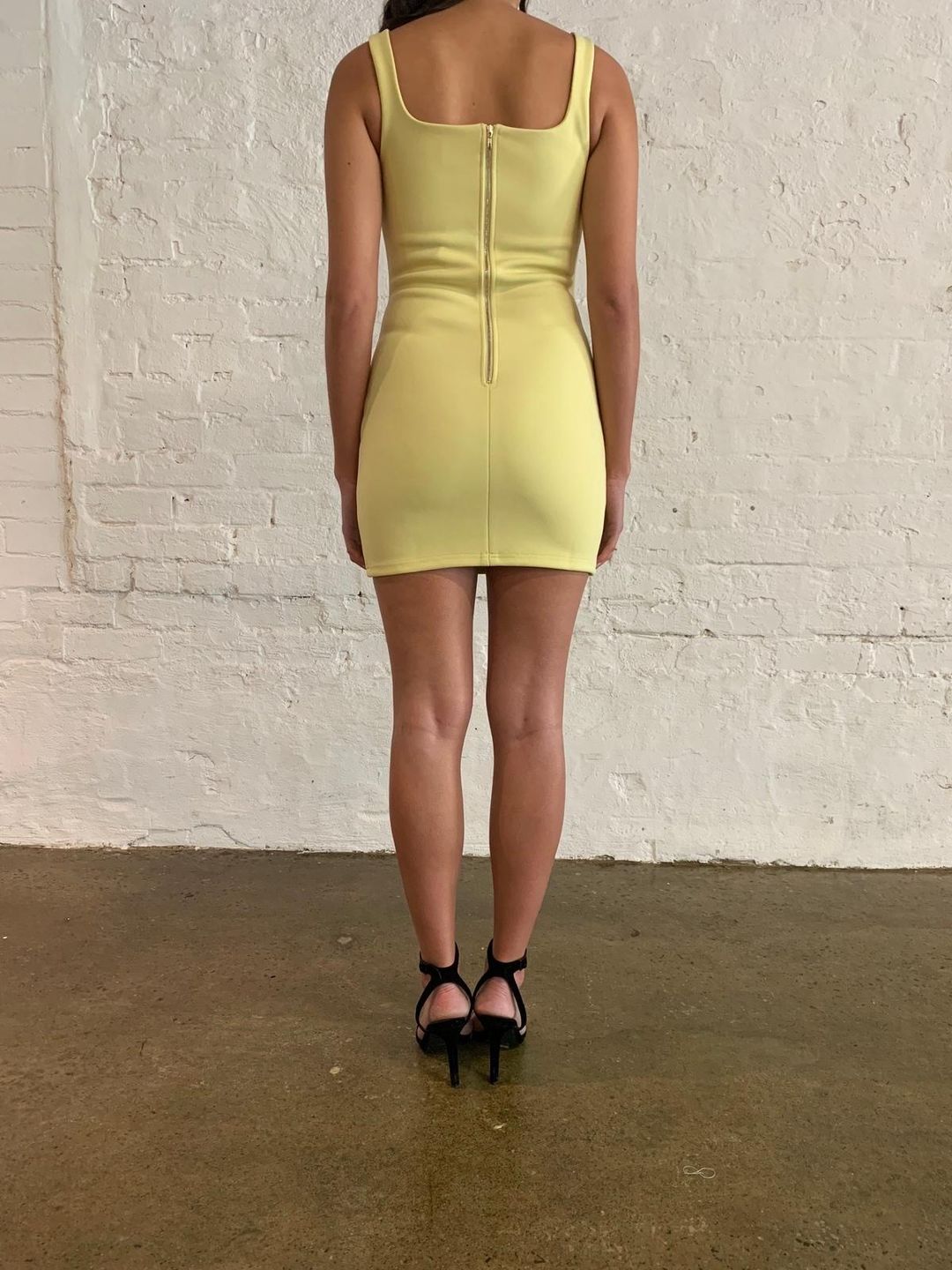 By Nicola Love Letters Mini Dress Yellow Size 10 for rent on The Volte - main image